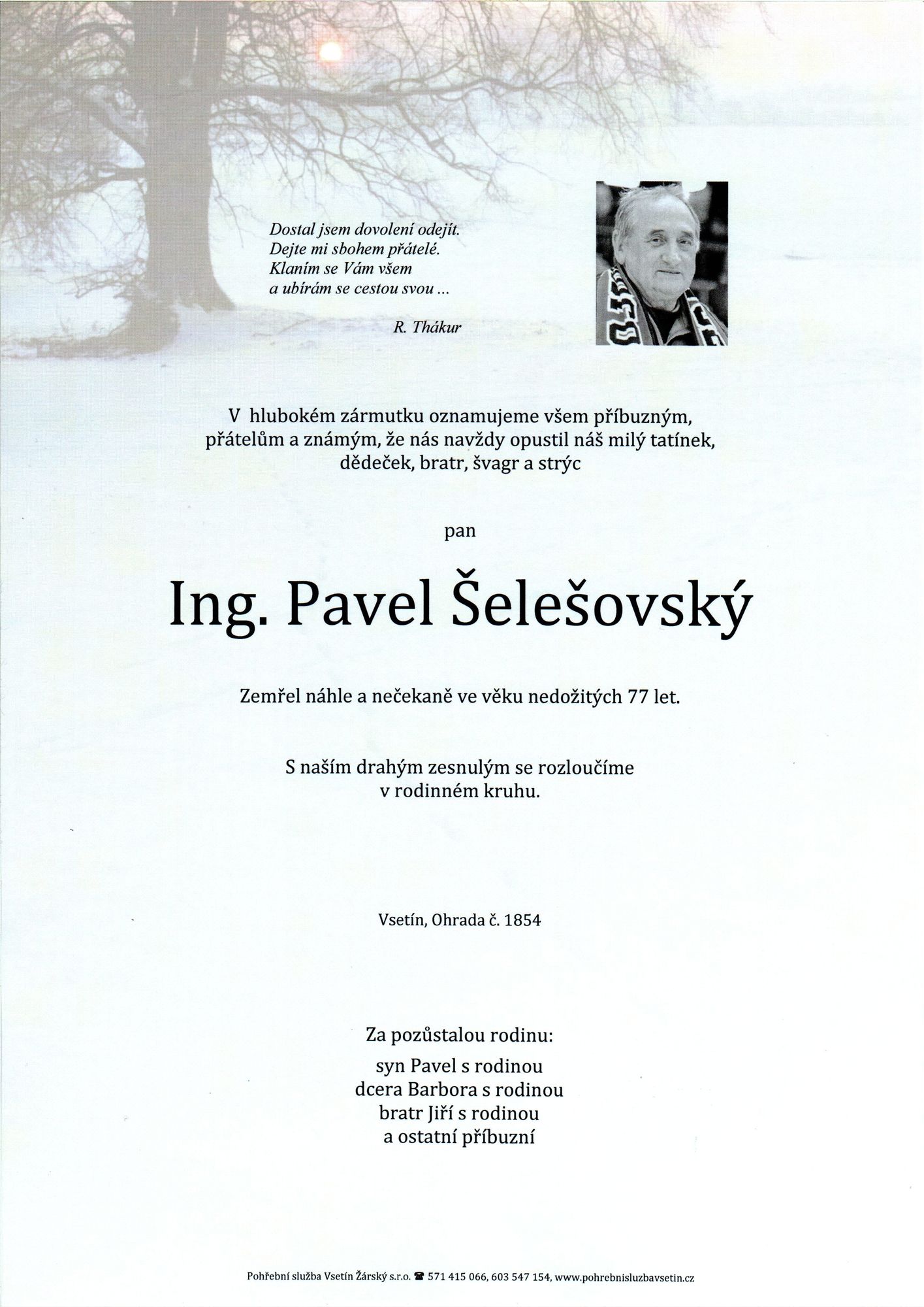 Ing. Pavel Šelešovský