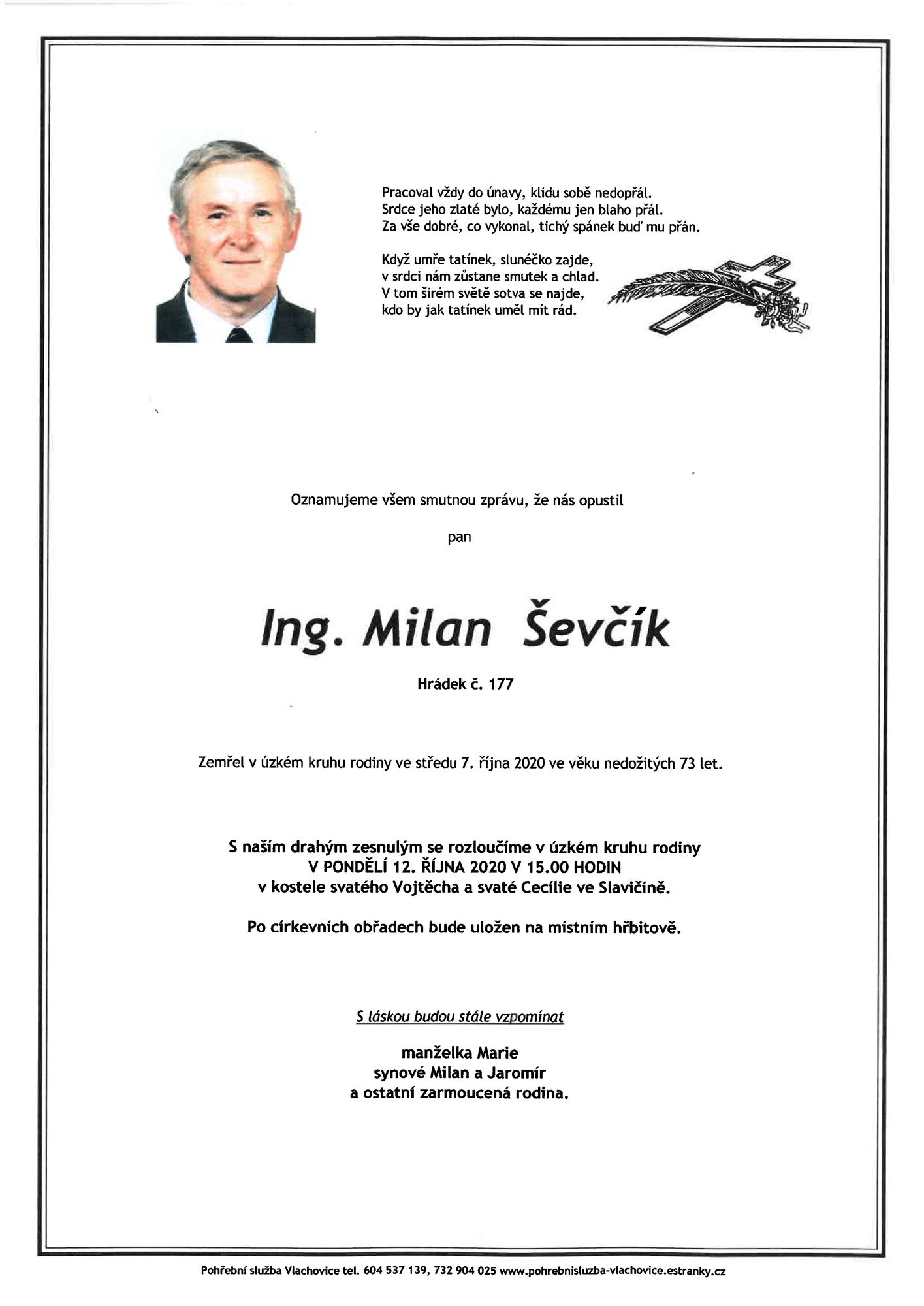 Ing. Milan Ševčík