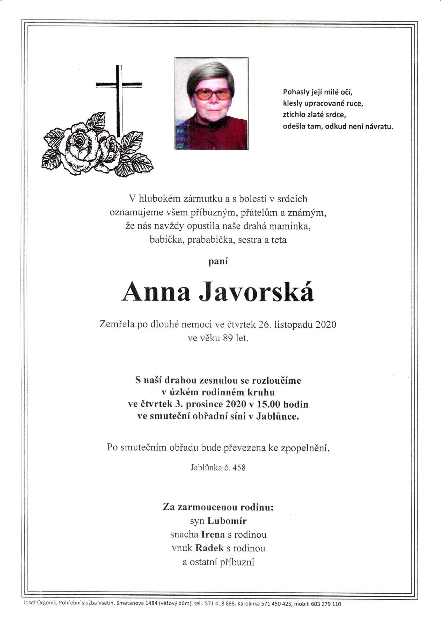 Anna Javorská