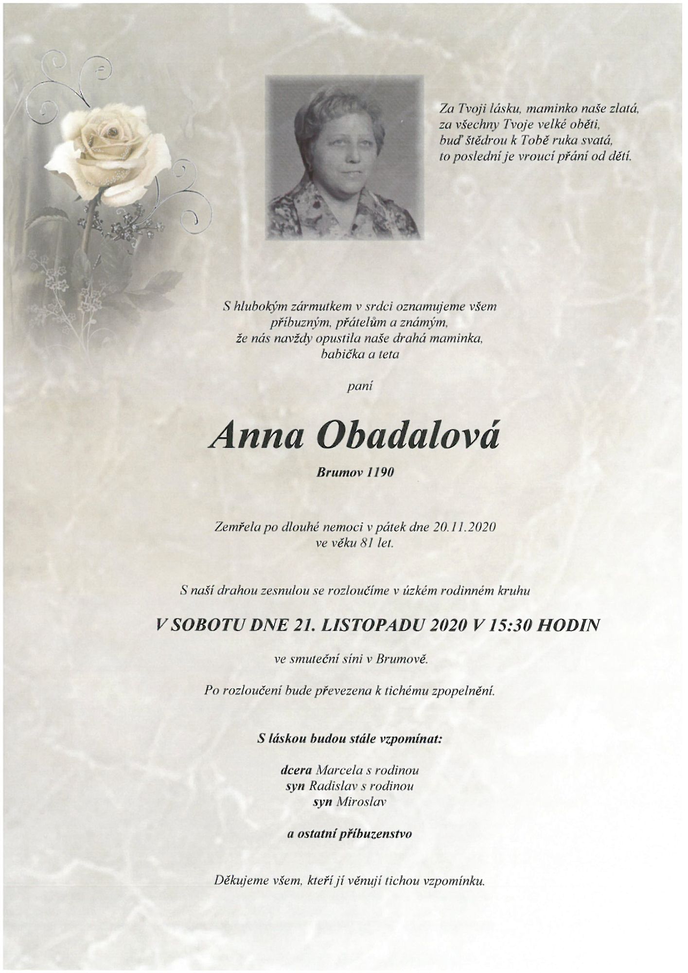 Anna Obadalová