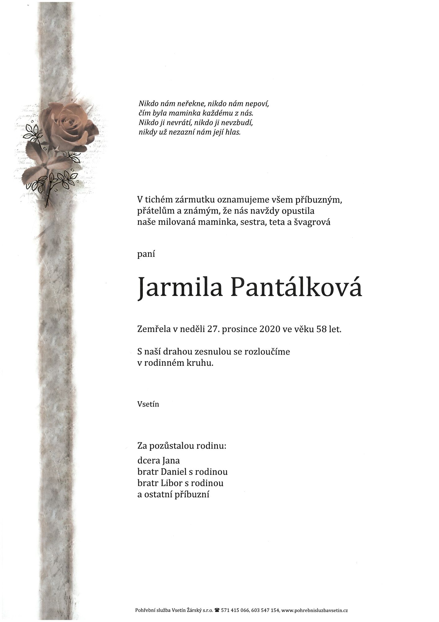 Jarmila Pantálková