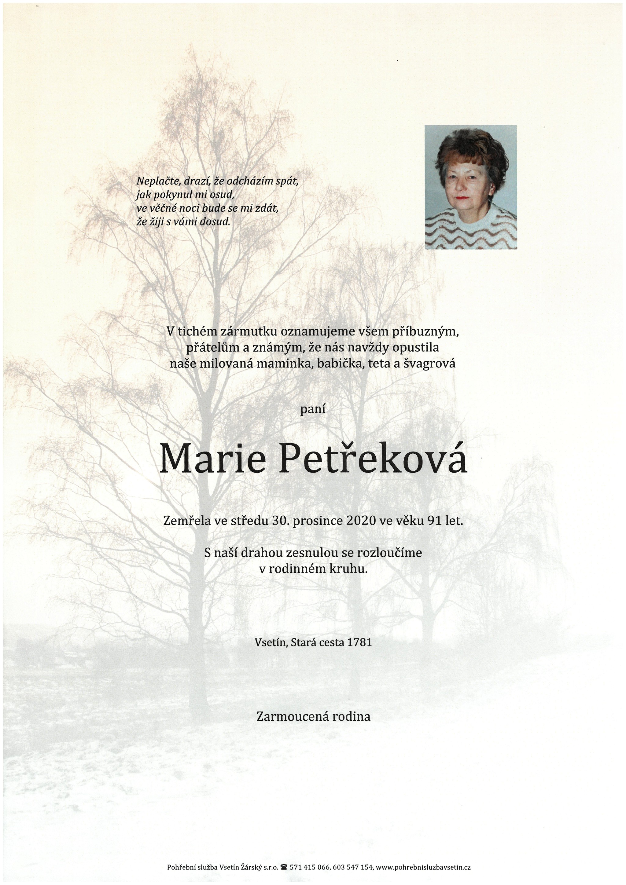 Marie Petřeková