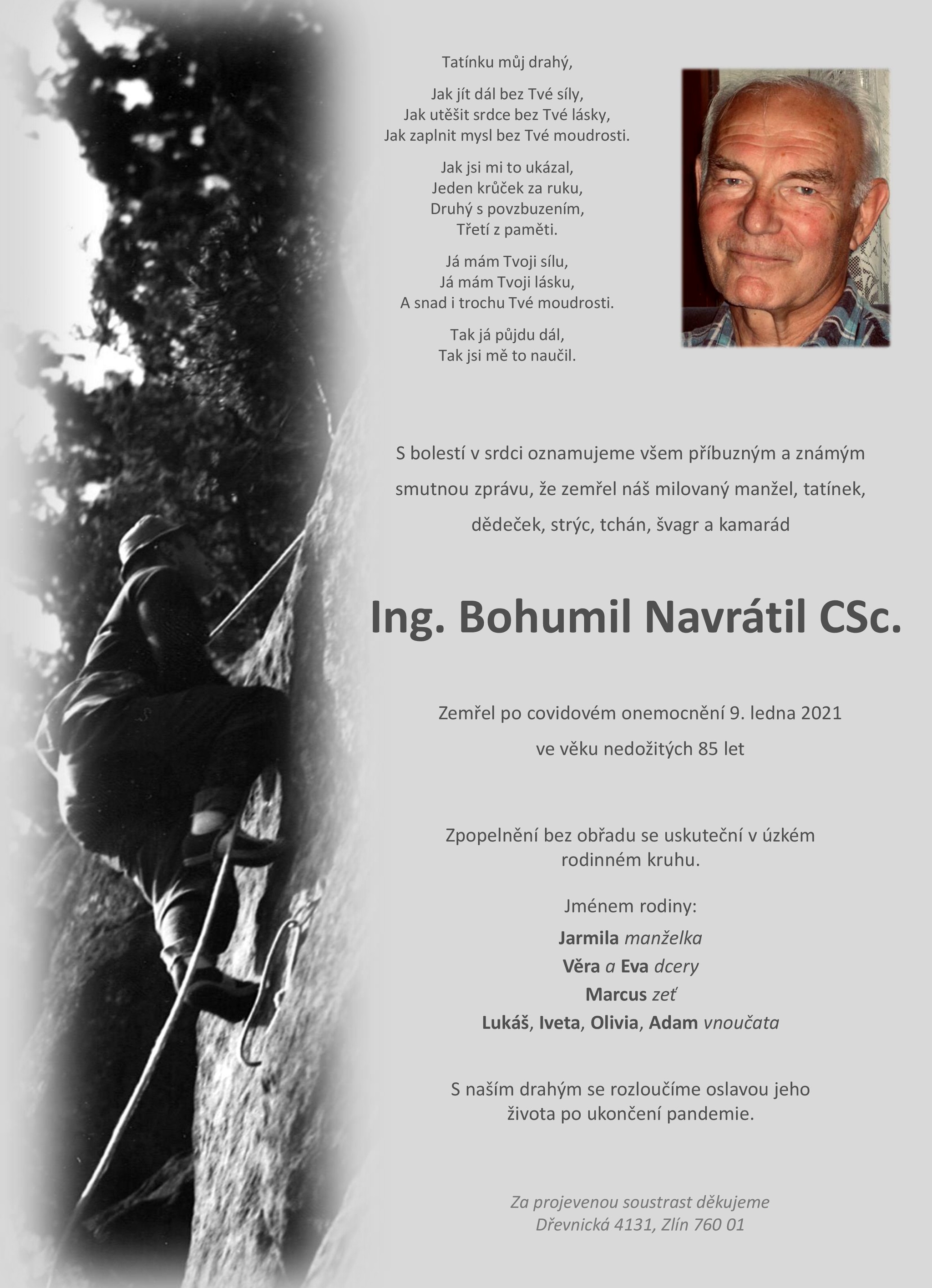 Ing. Bohumil Navrátil, CSc.