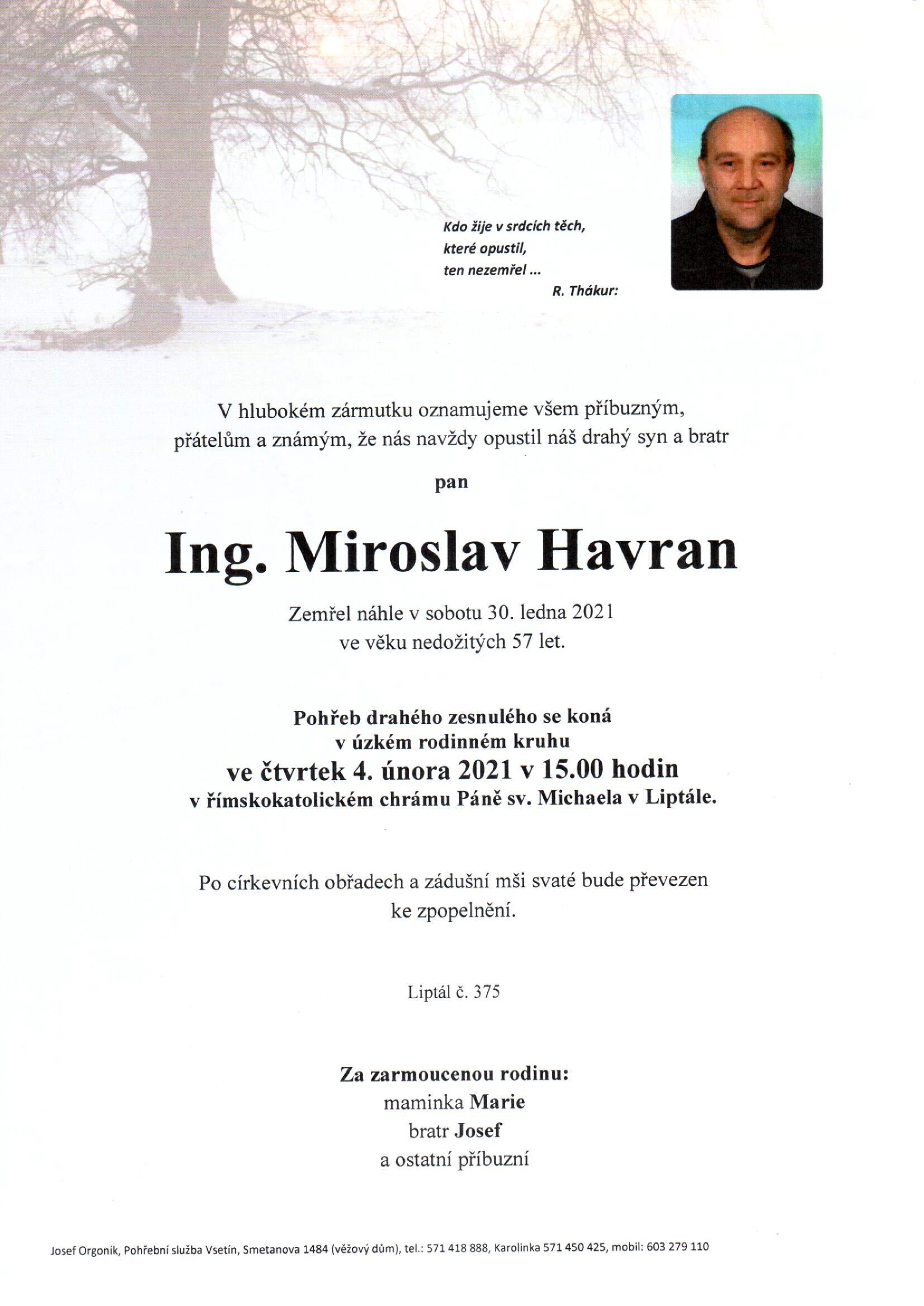 Ing. Miroslav Havran
