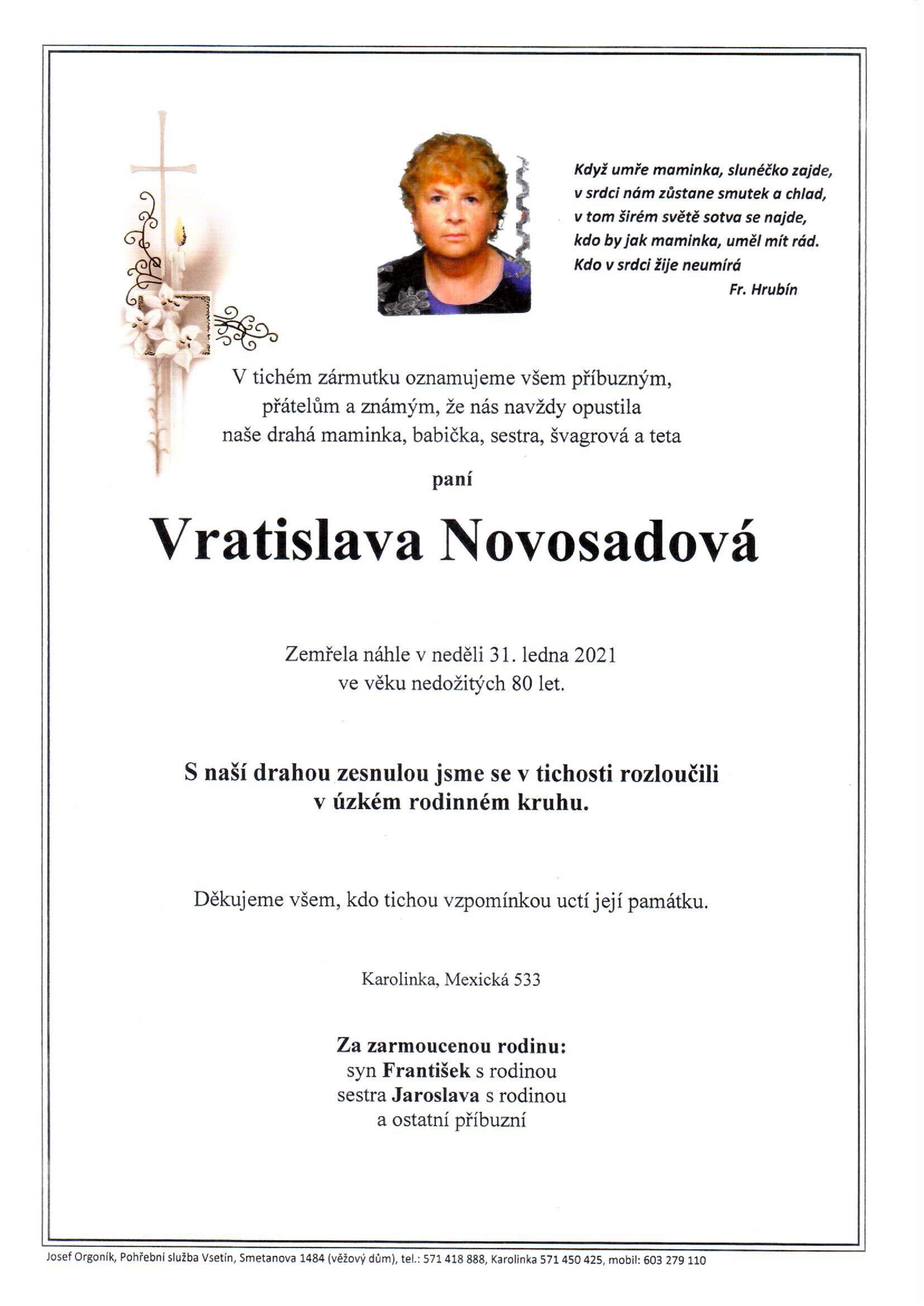 Vratislava Novosadová