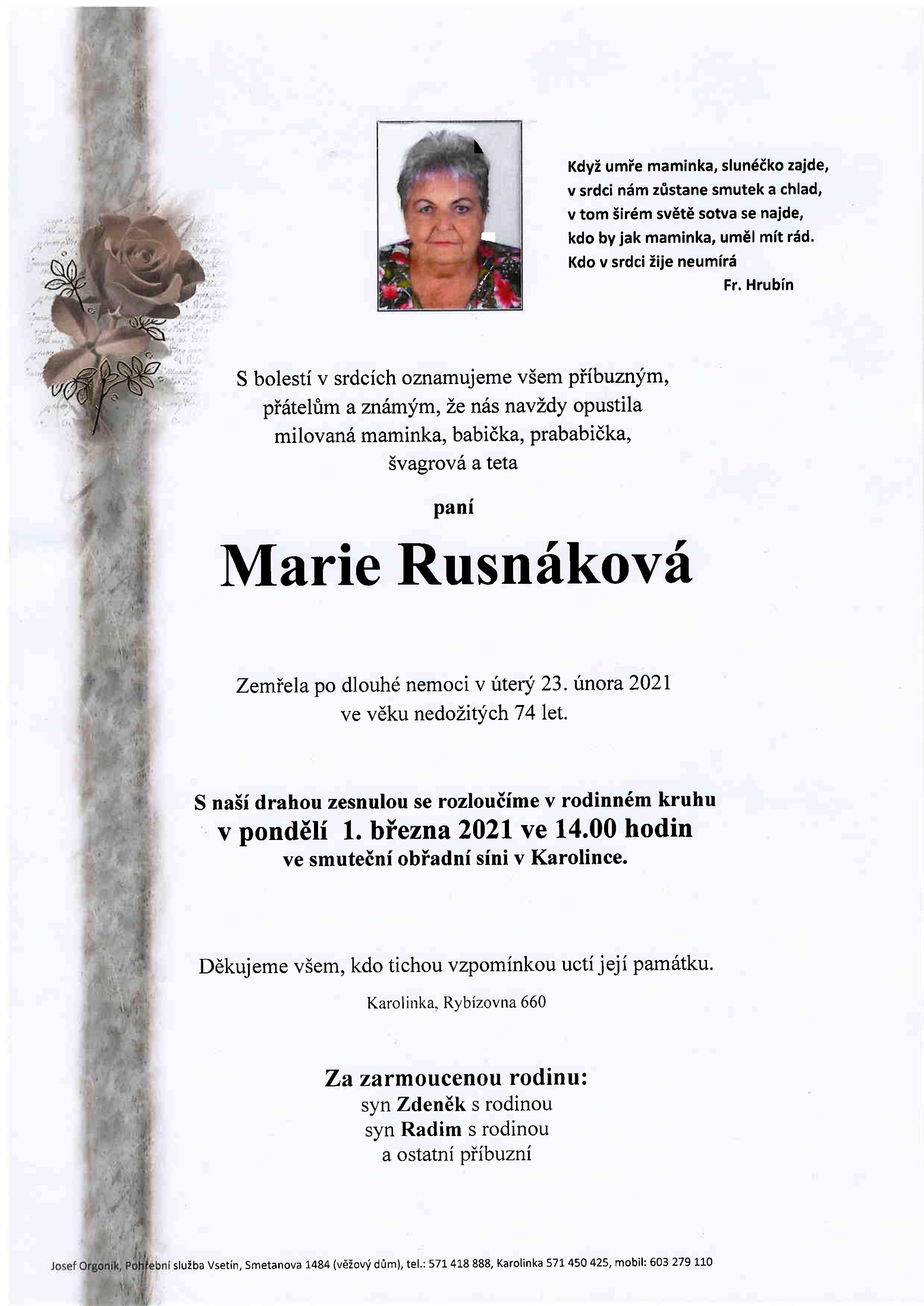 Marie Rusnáková