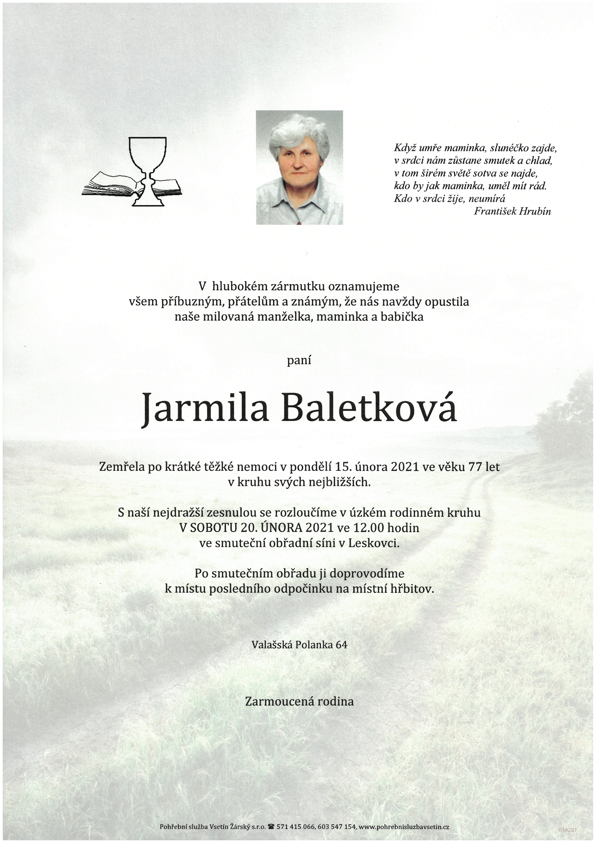 Jarmila Baletková