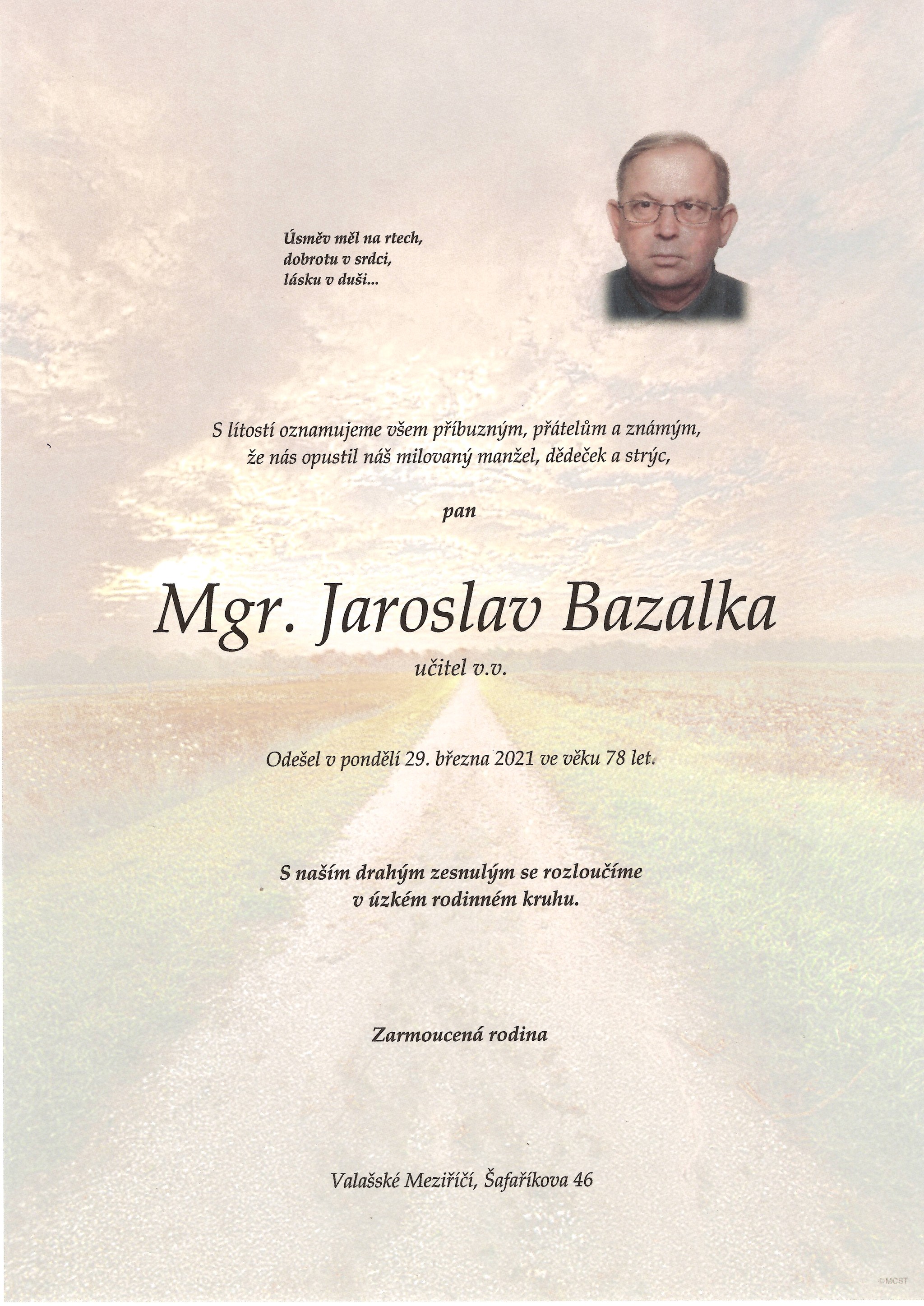 Mgr. Jaroslav Bazalka
