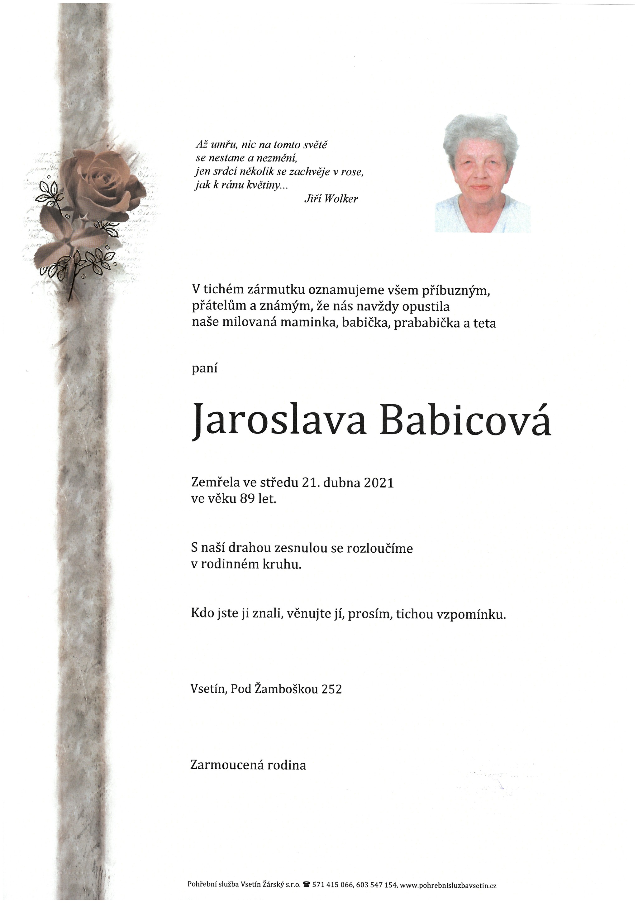 Jaroslava Babicová