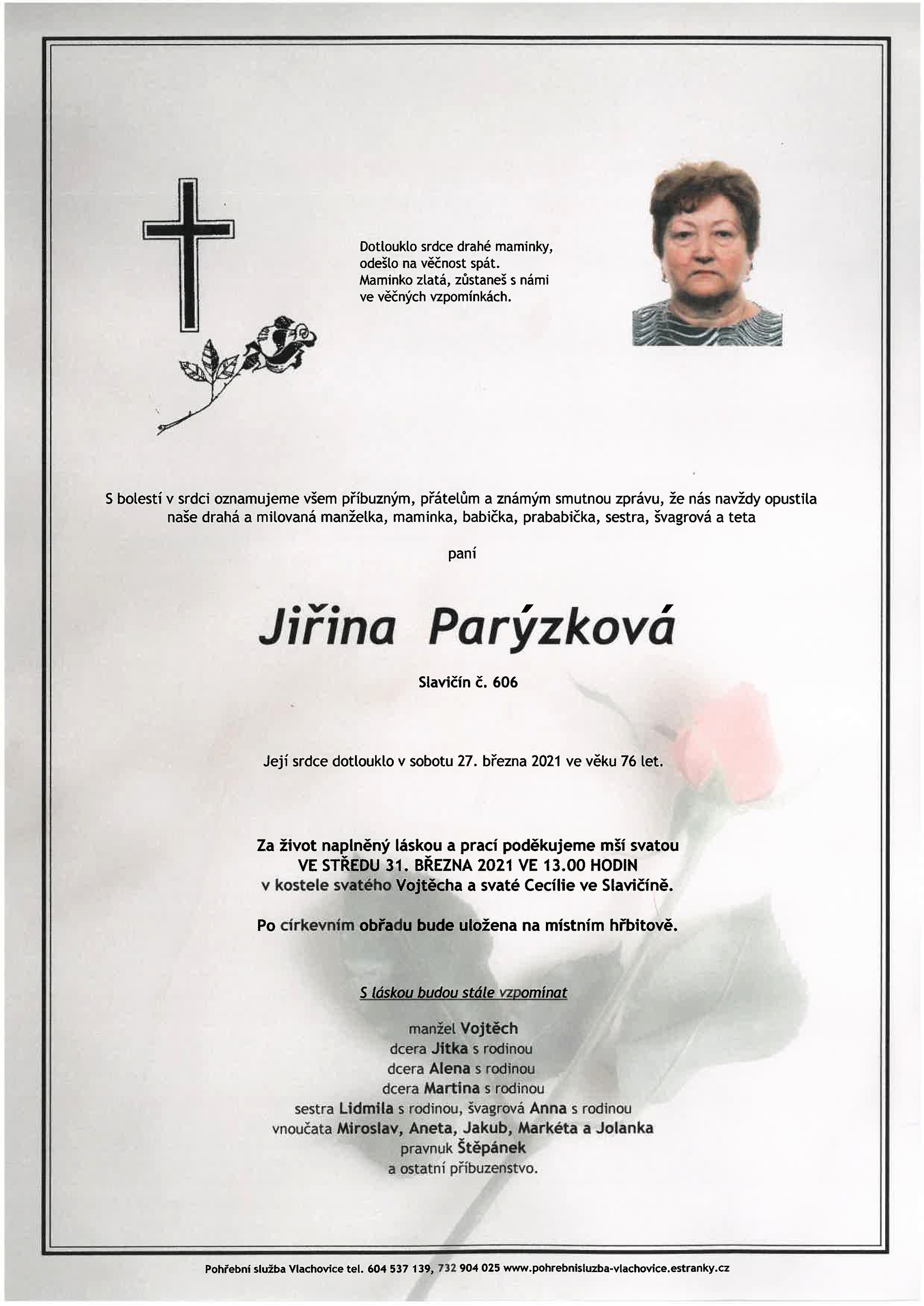 Jiřina Parýzková