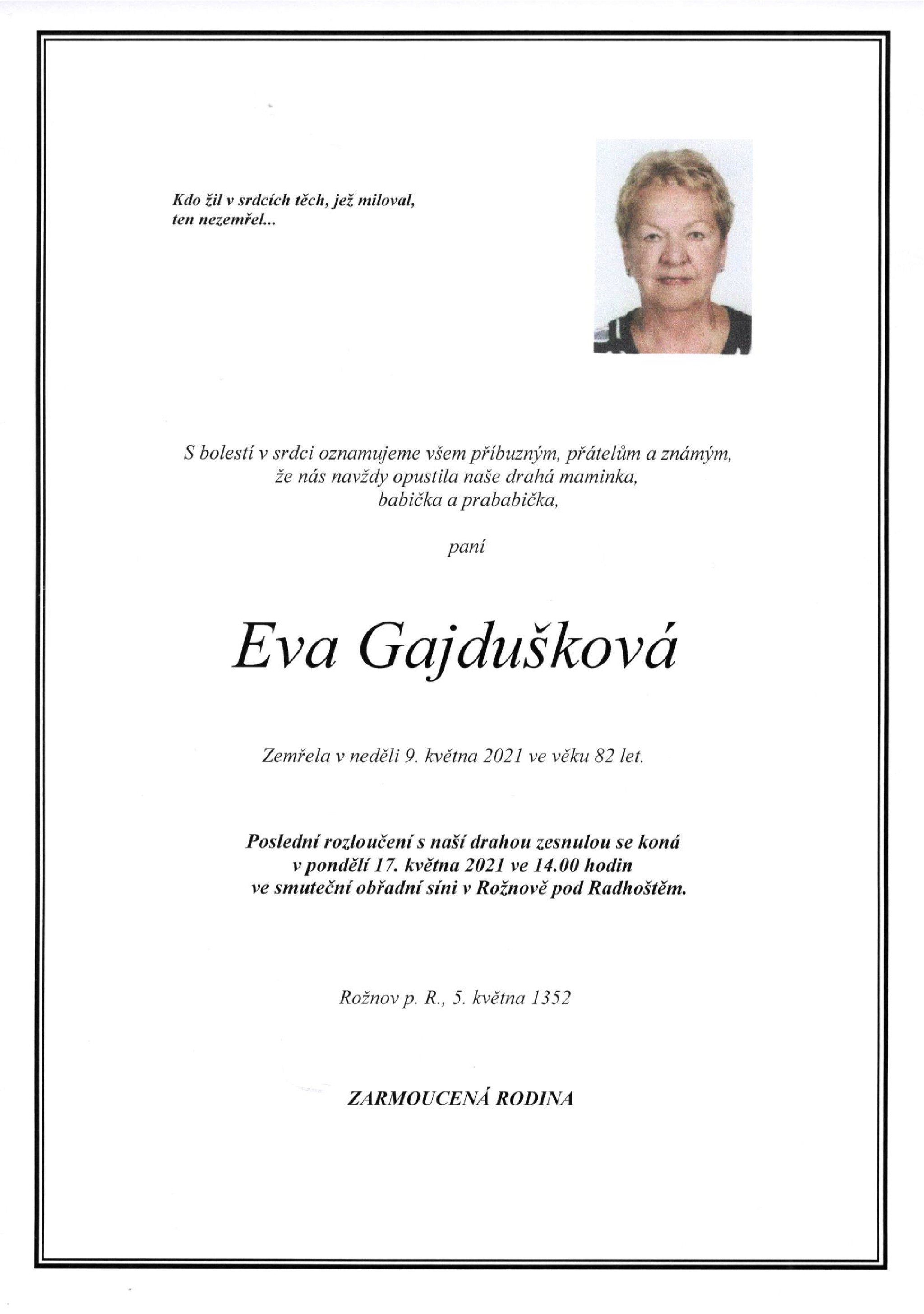Eva Gajdůšková