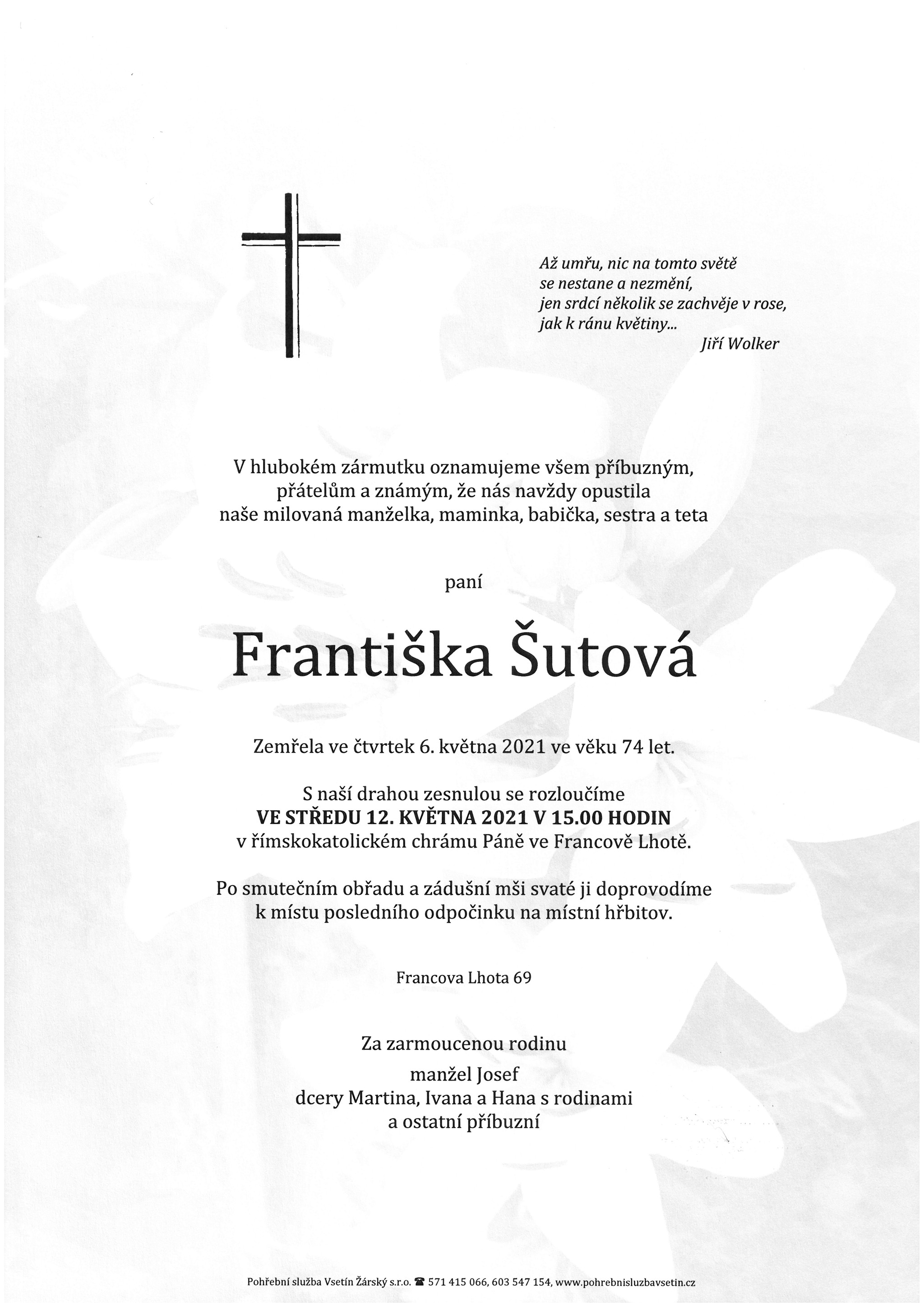 Františka Šutová