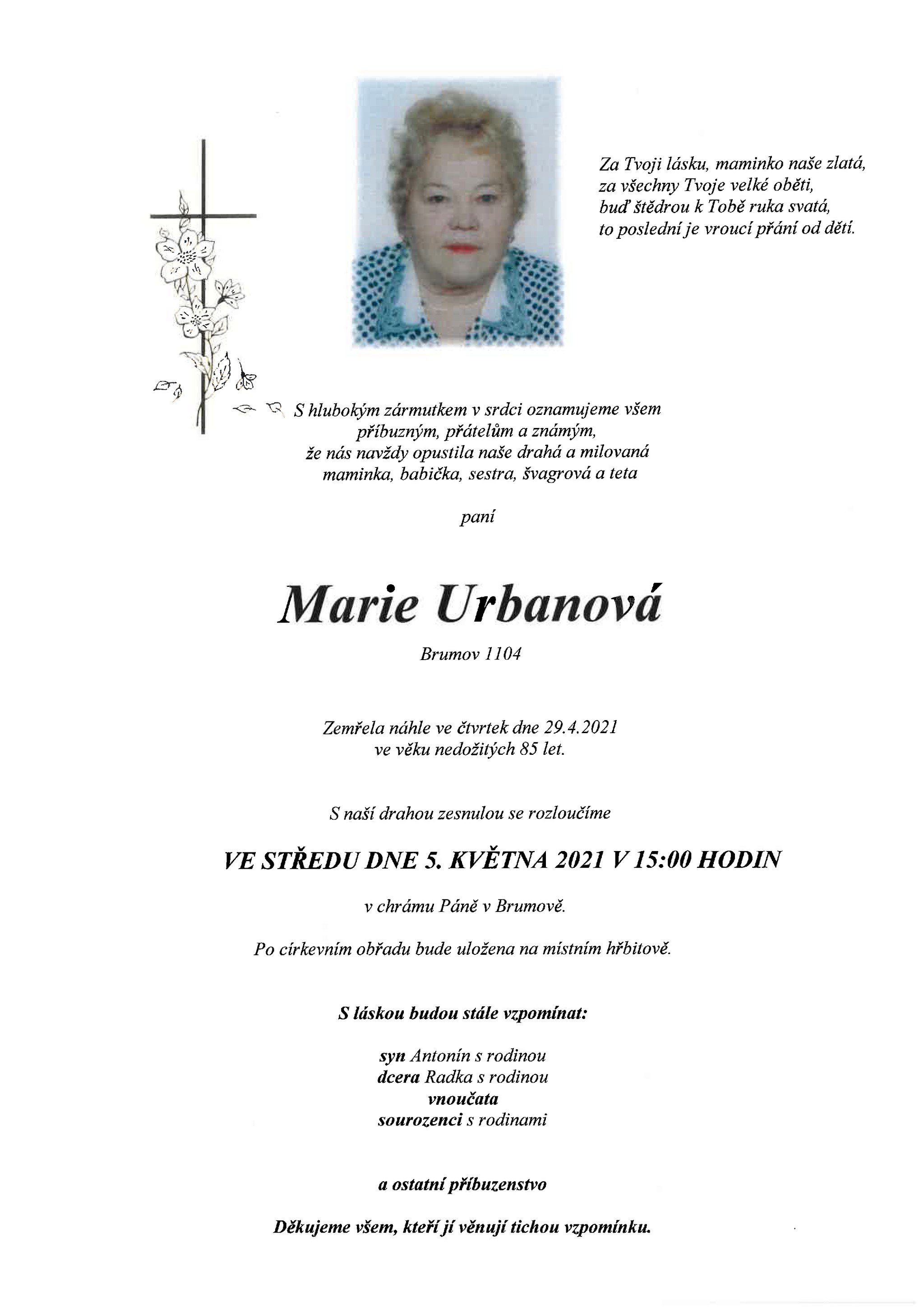 Marie Urbanová
