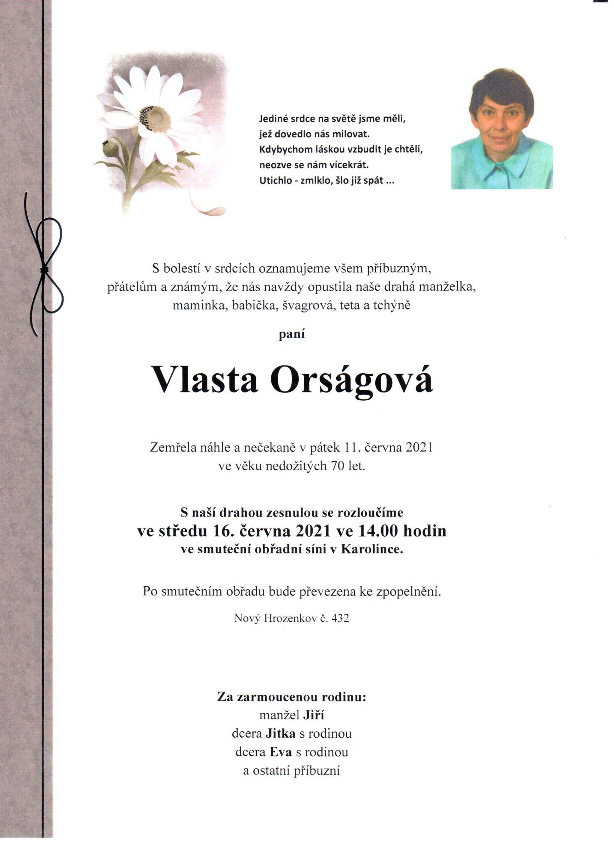 Vlasta Orságová