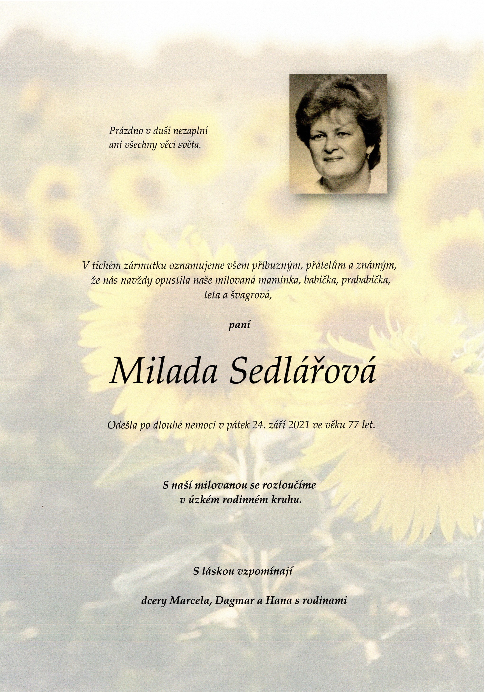 Milada Sedlářová