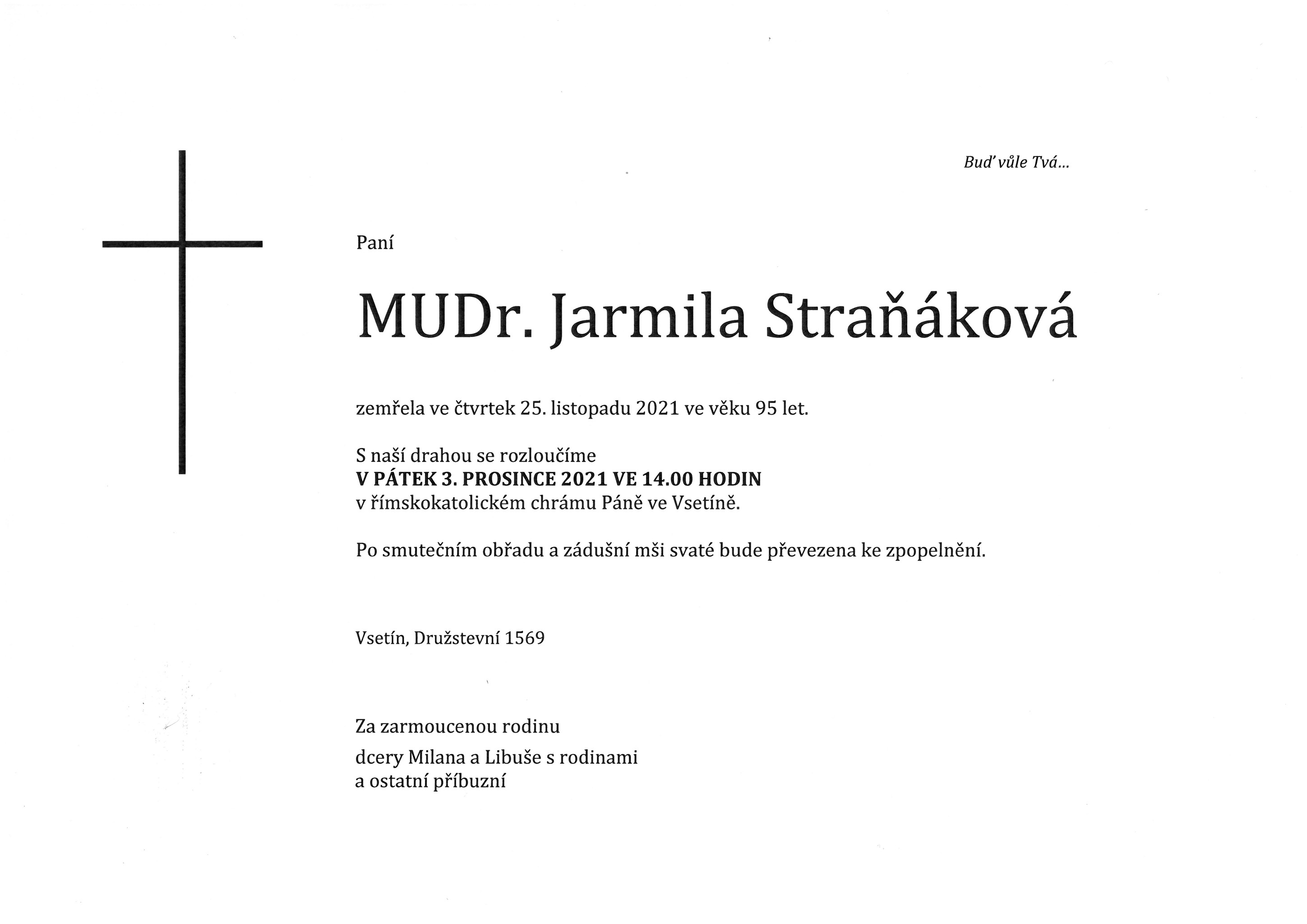 MUDr. Jarmila Straňáková