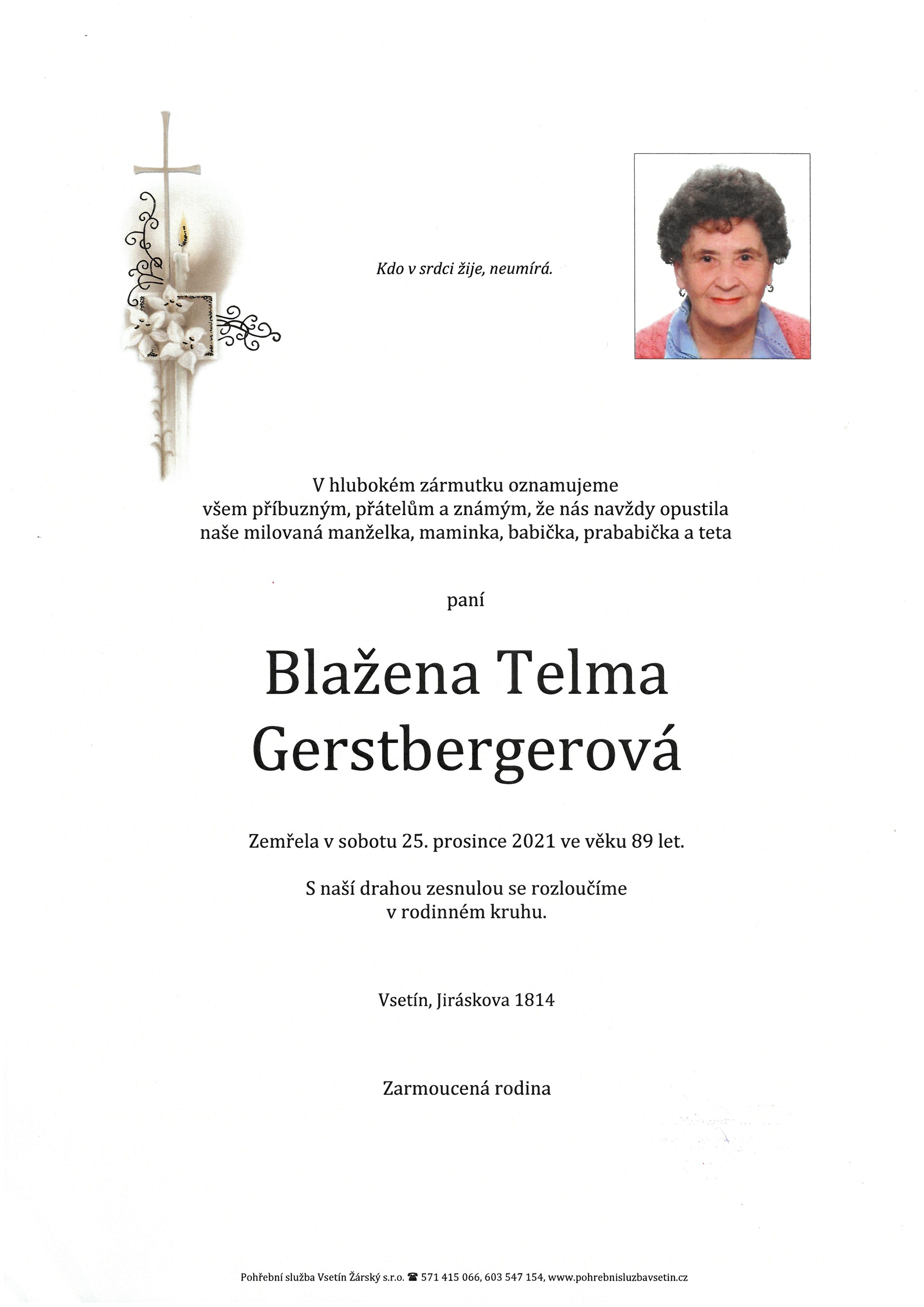 Blažena Telma Gerstbergerová