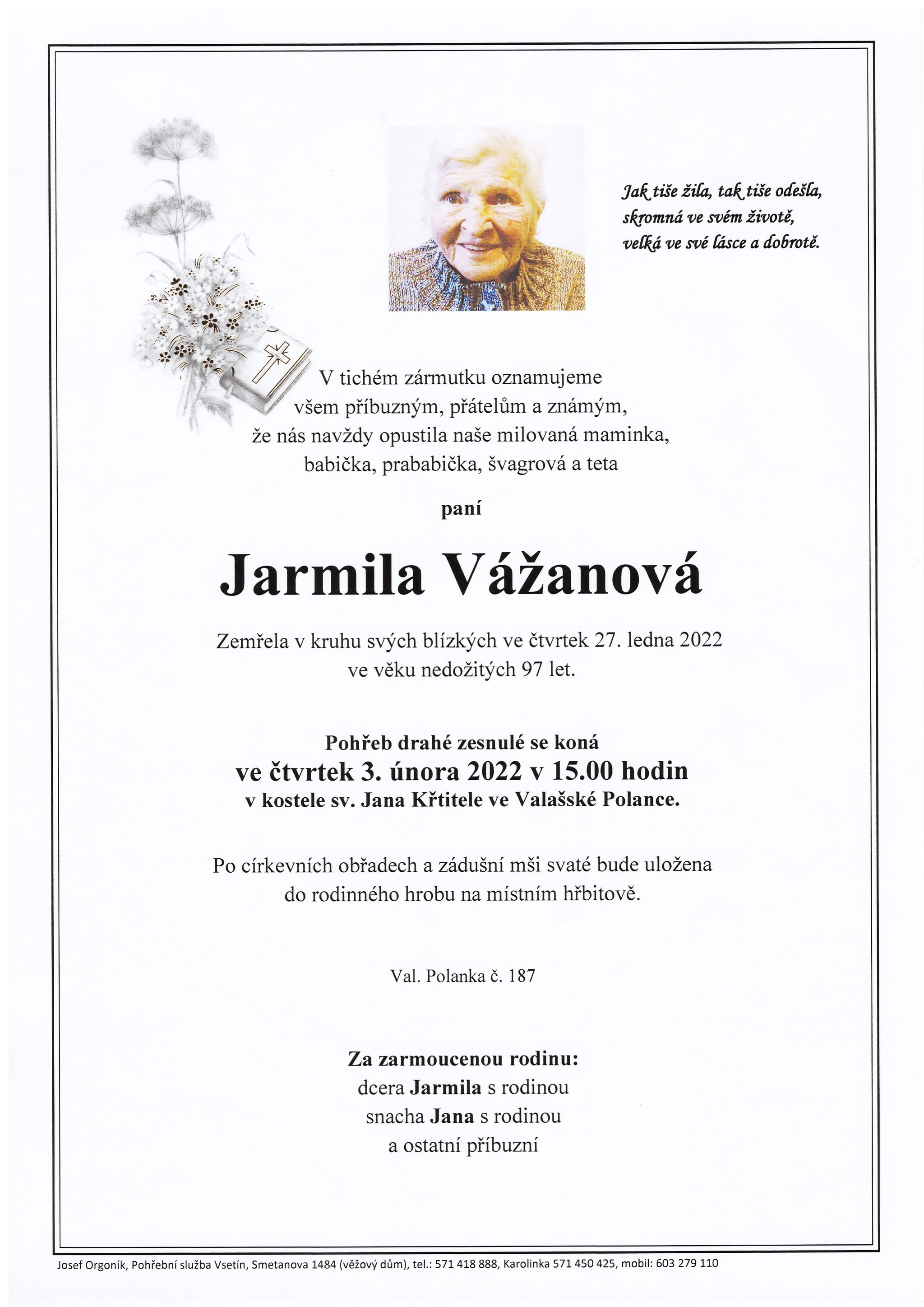 Jarmila Vážanová