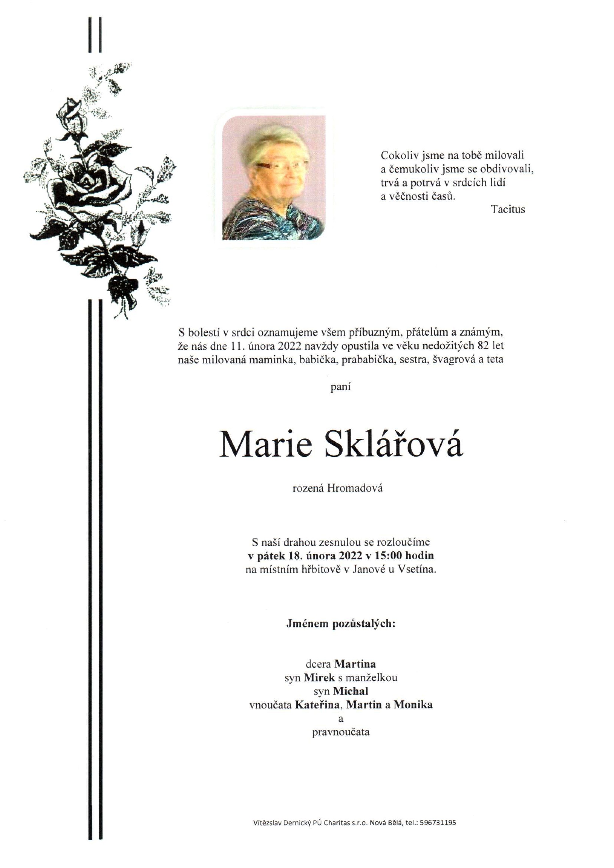 Marie Sklářová