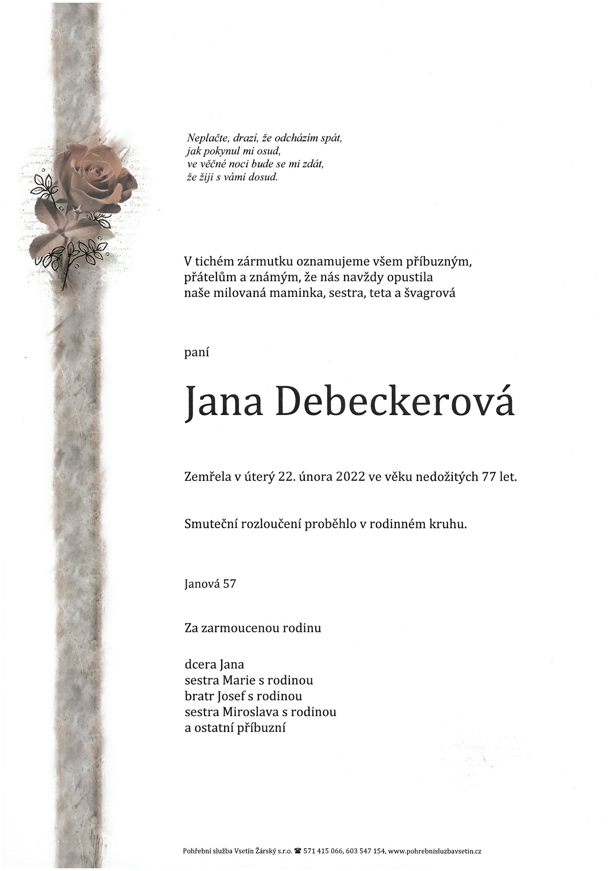 Jana Debeckerová