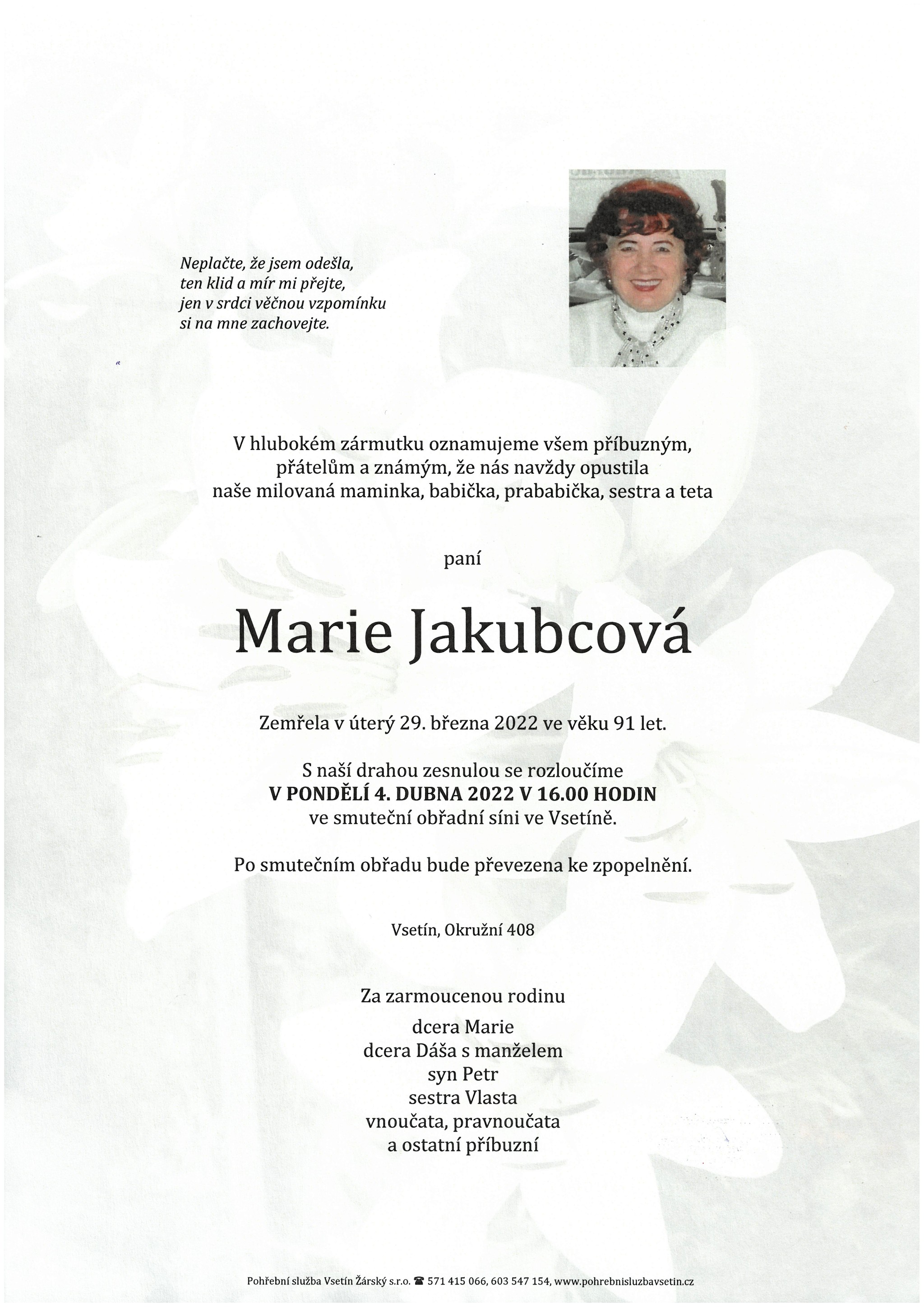 Marie Jakubcová