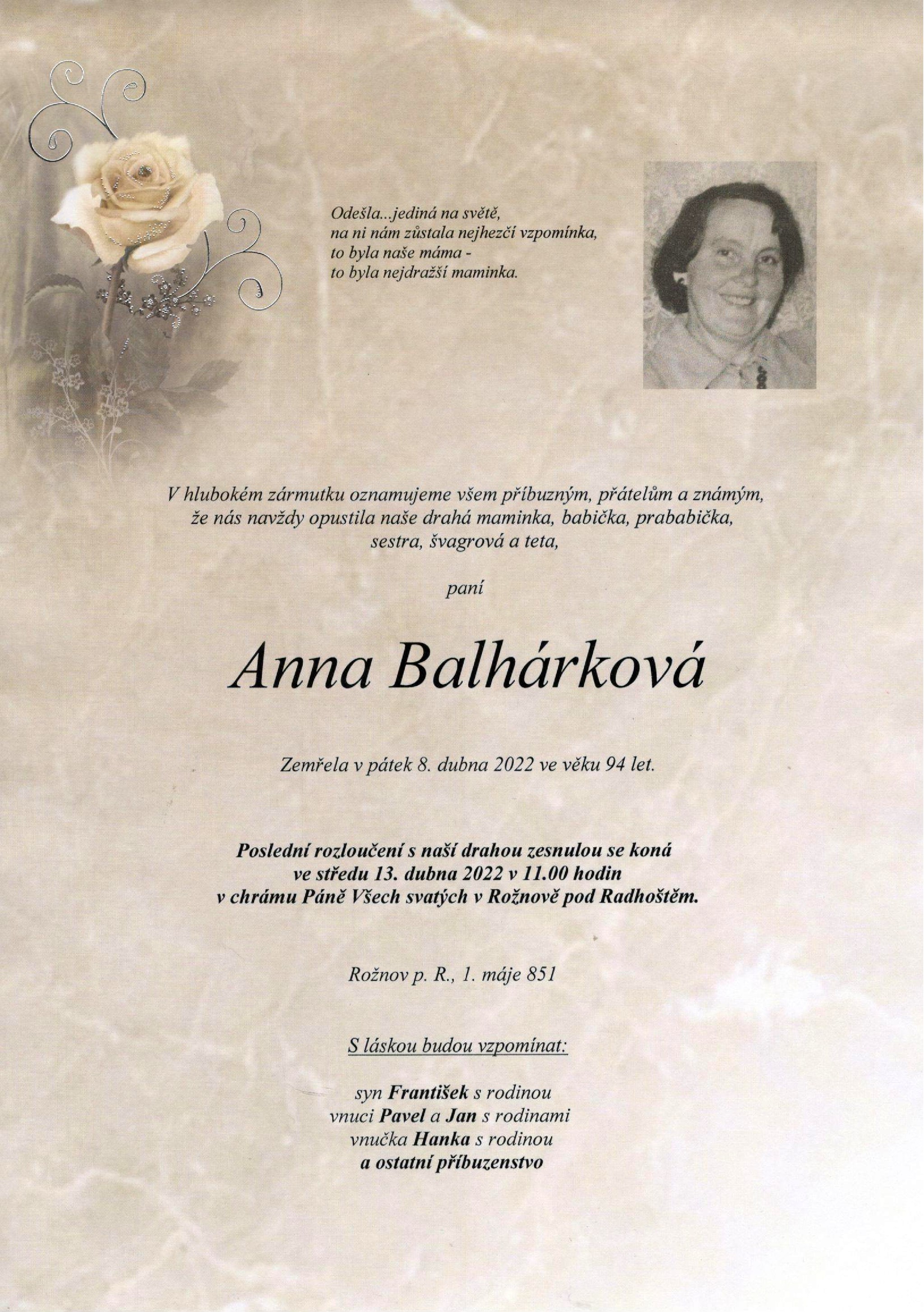 Anna Balhárková