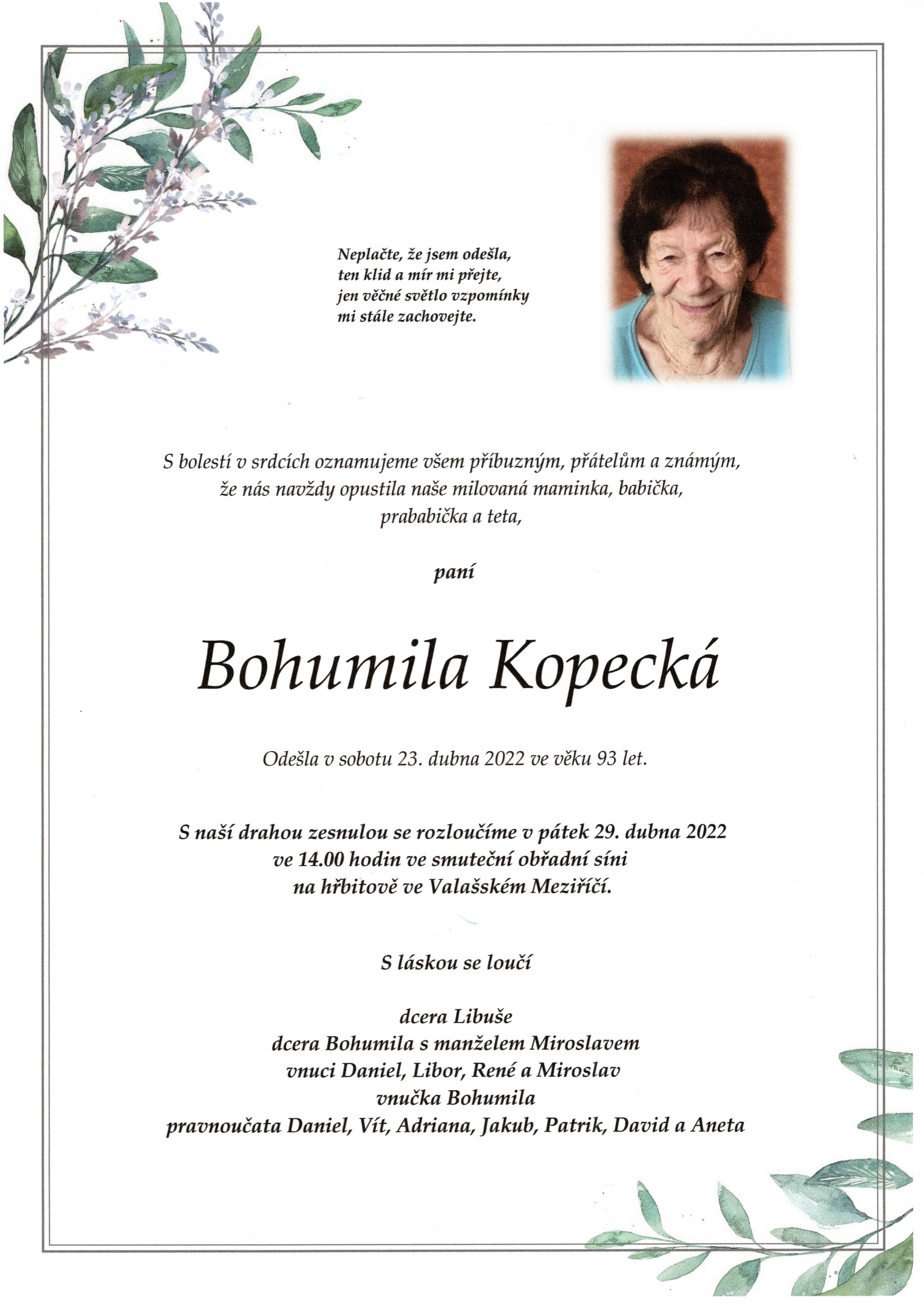 Bohumila Kopecká