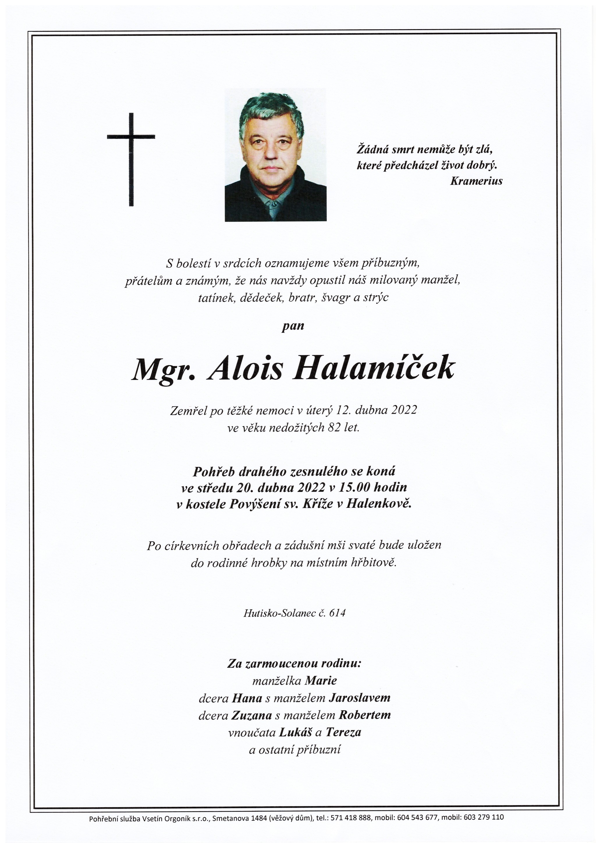 Mgr. Alois Halamíček