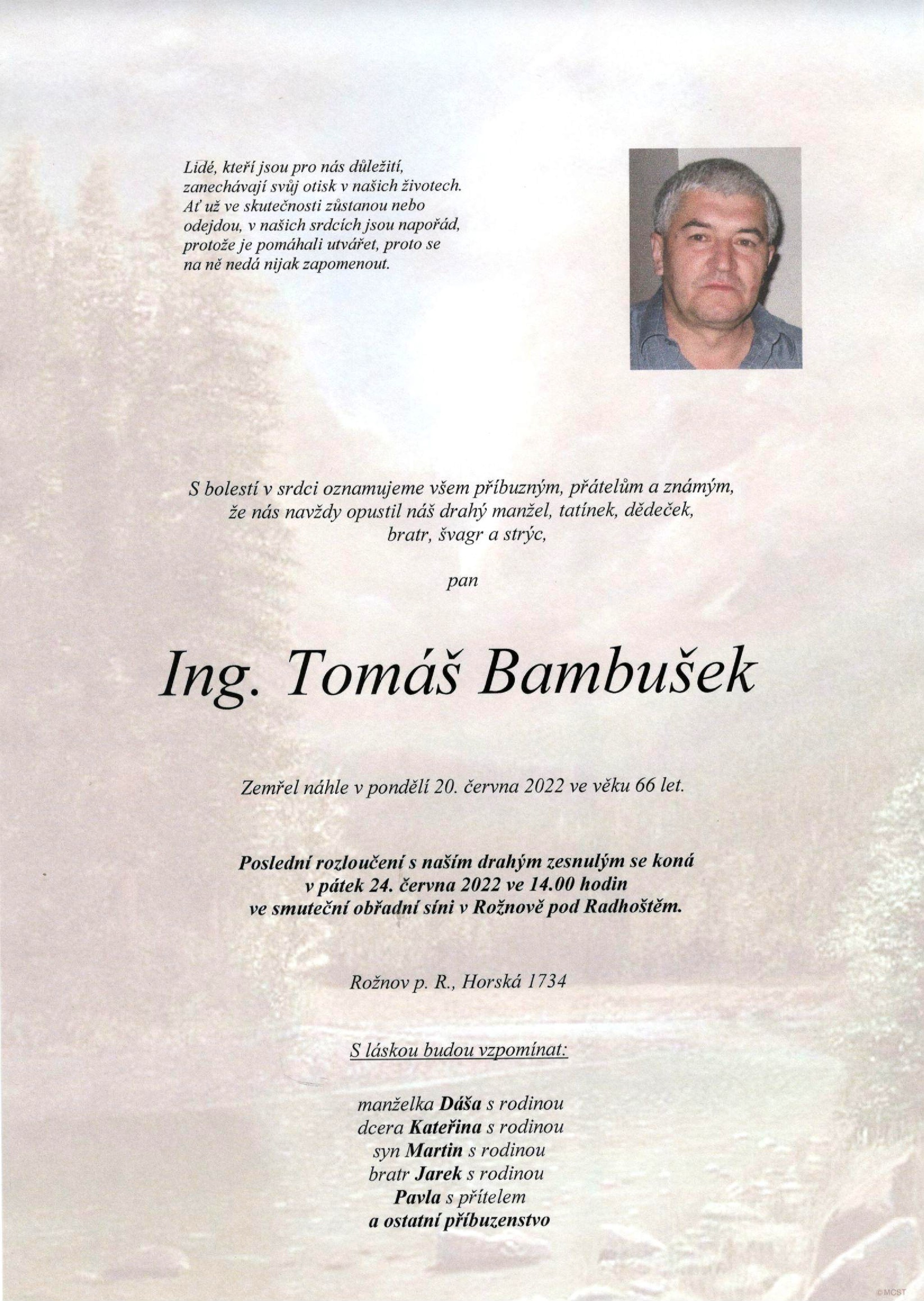 Ing. Tomáš Bambušek