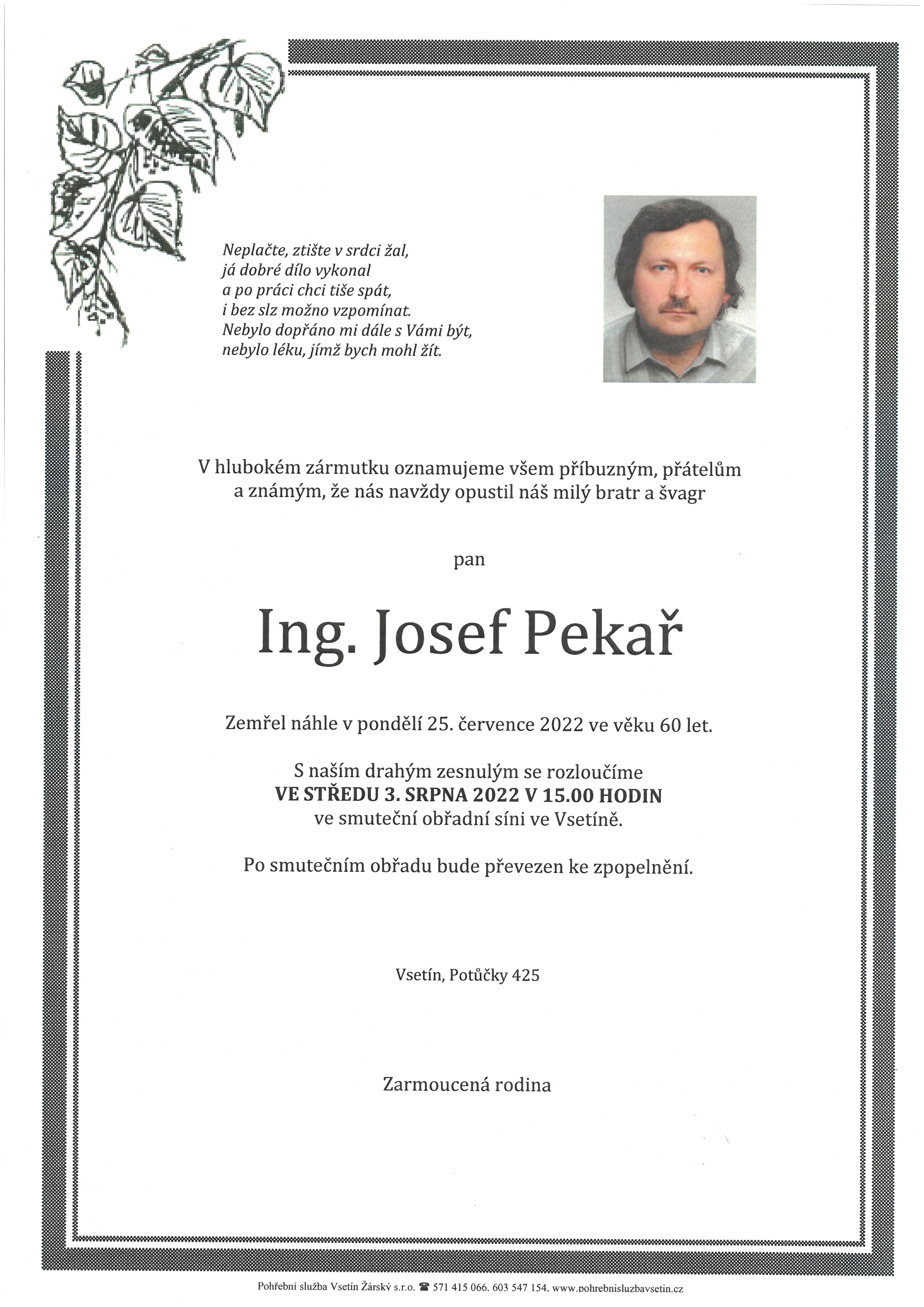 Ing. Josef Pekař