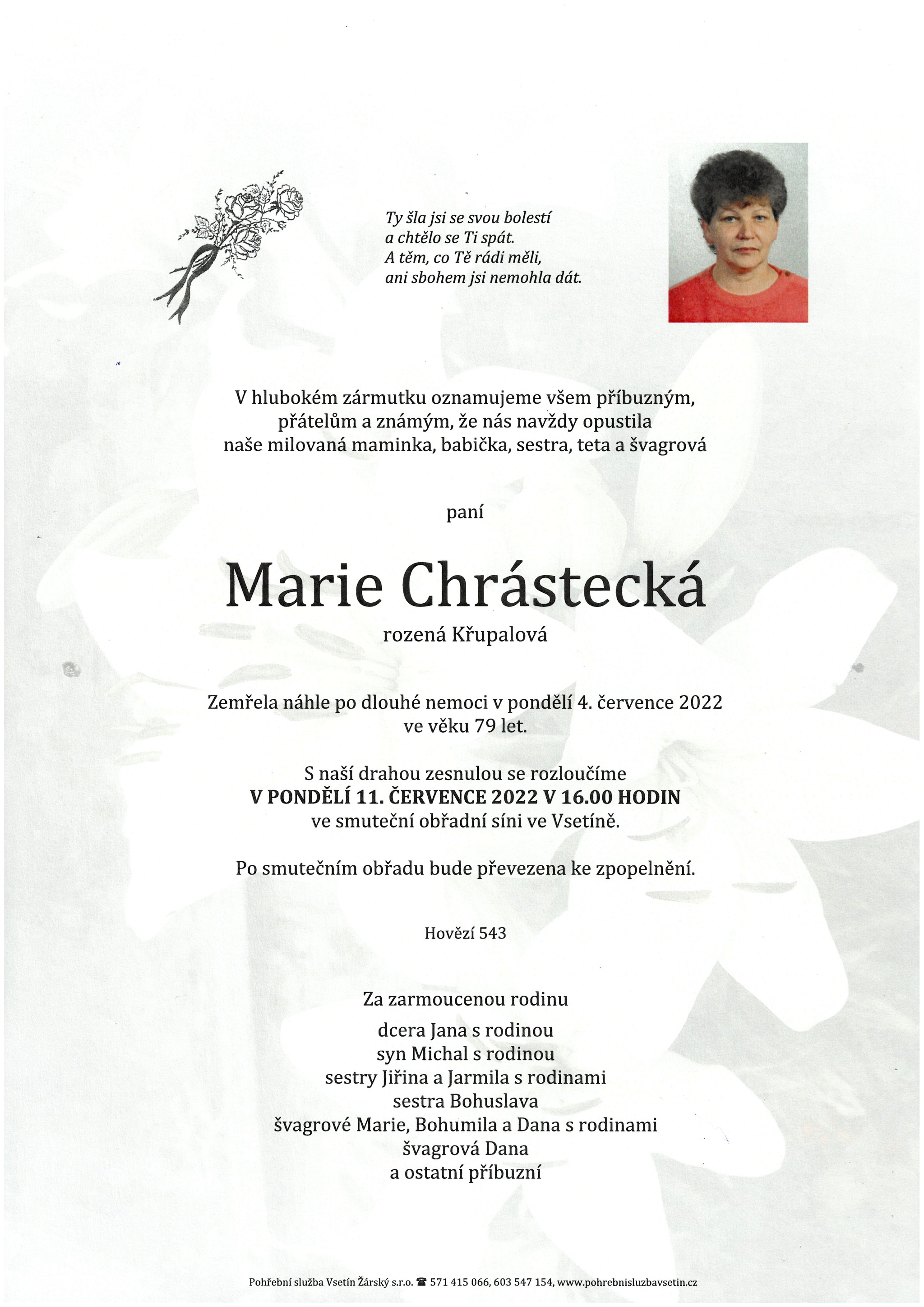 Marie Chrástecká