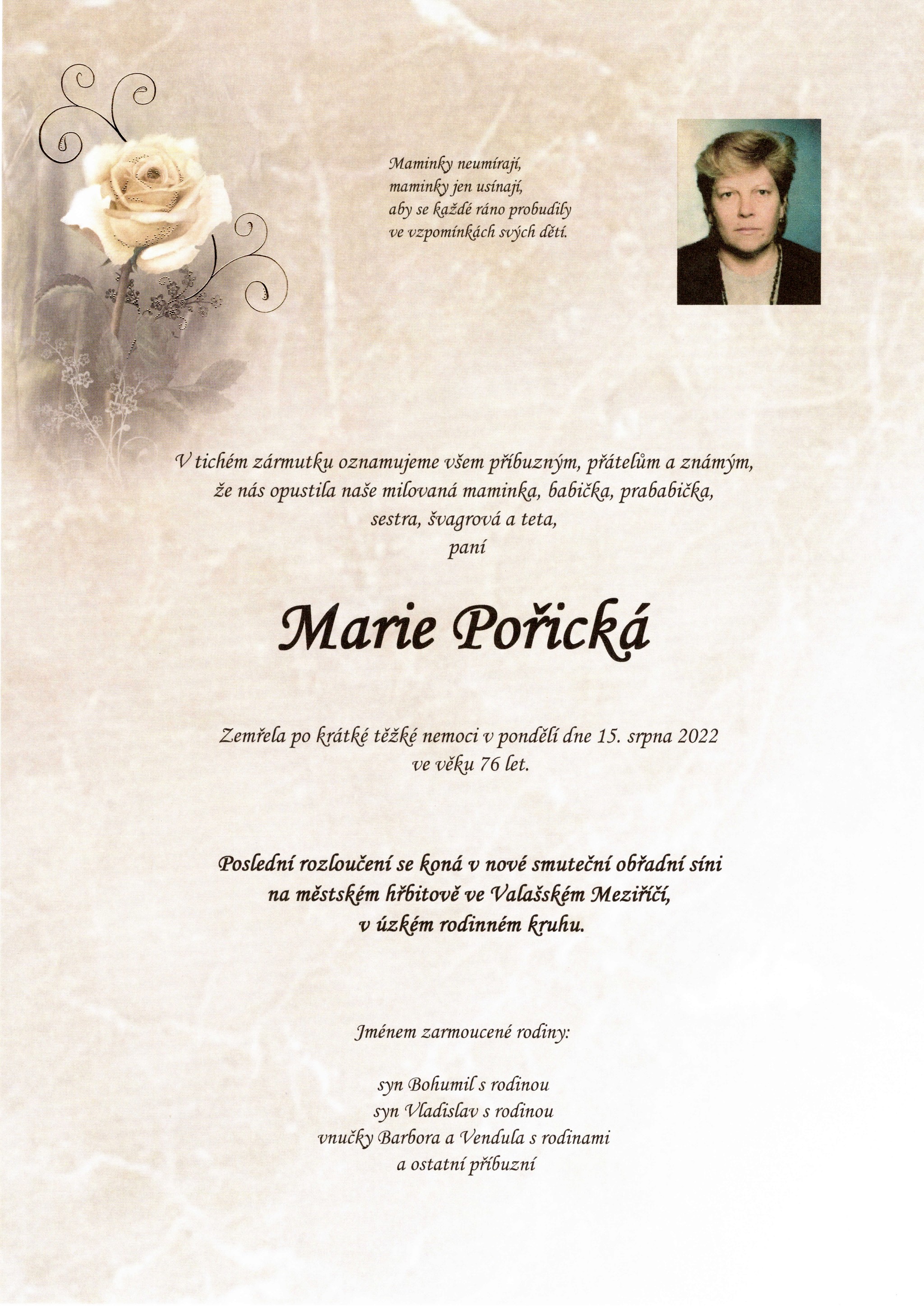 Marie Pořická