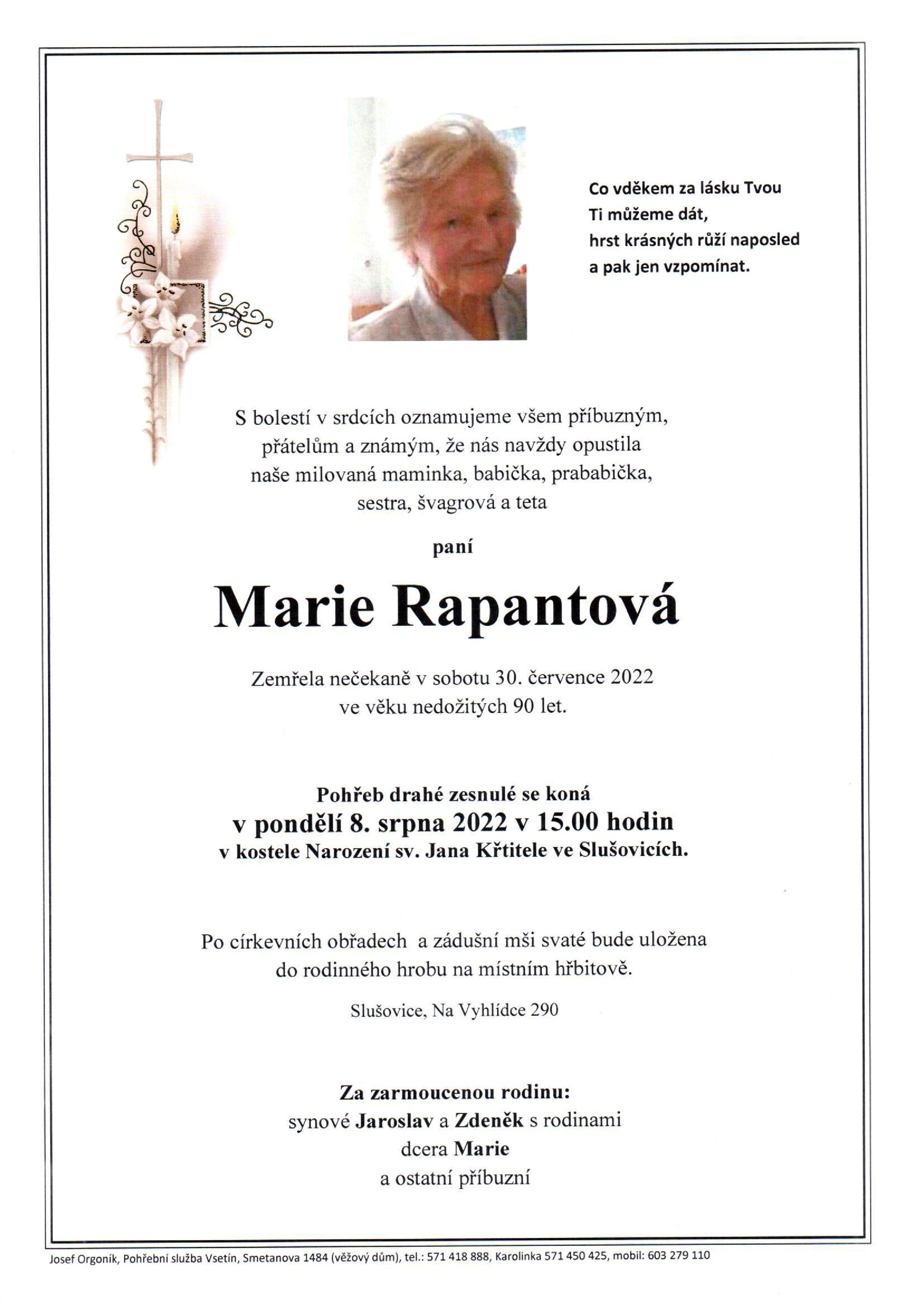 Marie Rapantová