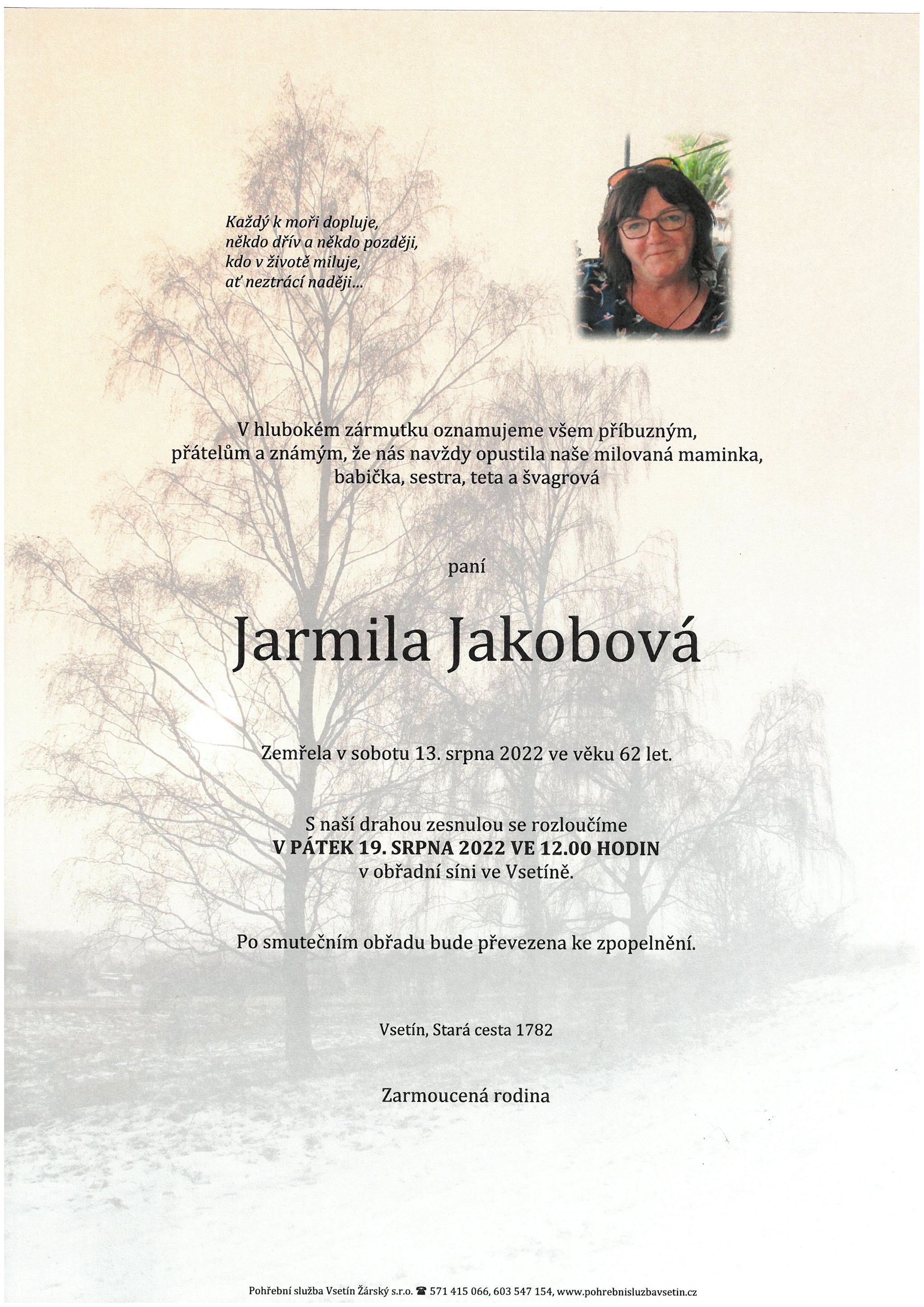 Jarmila Jakobová