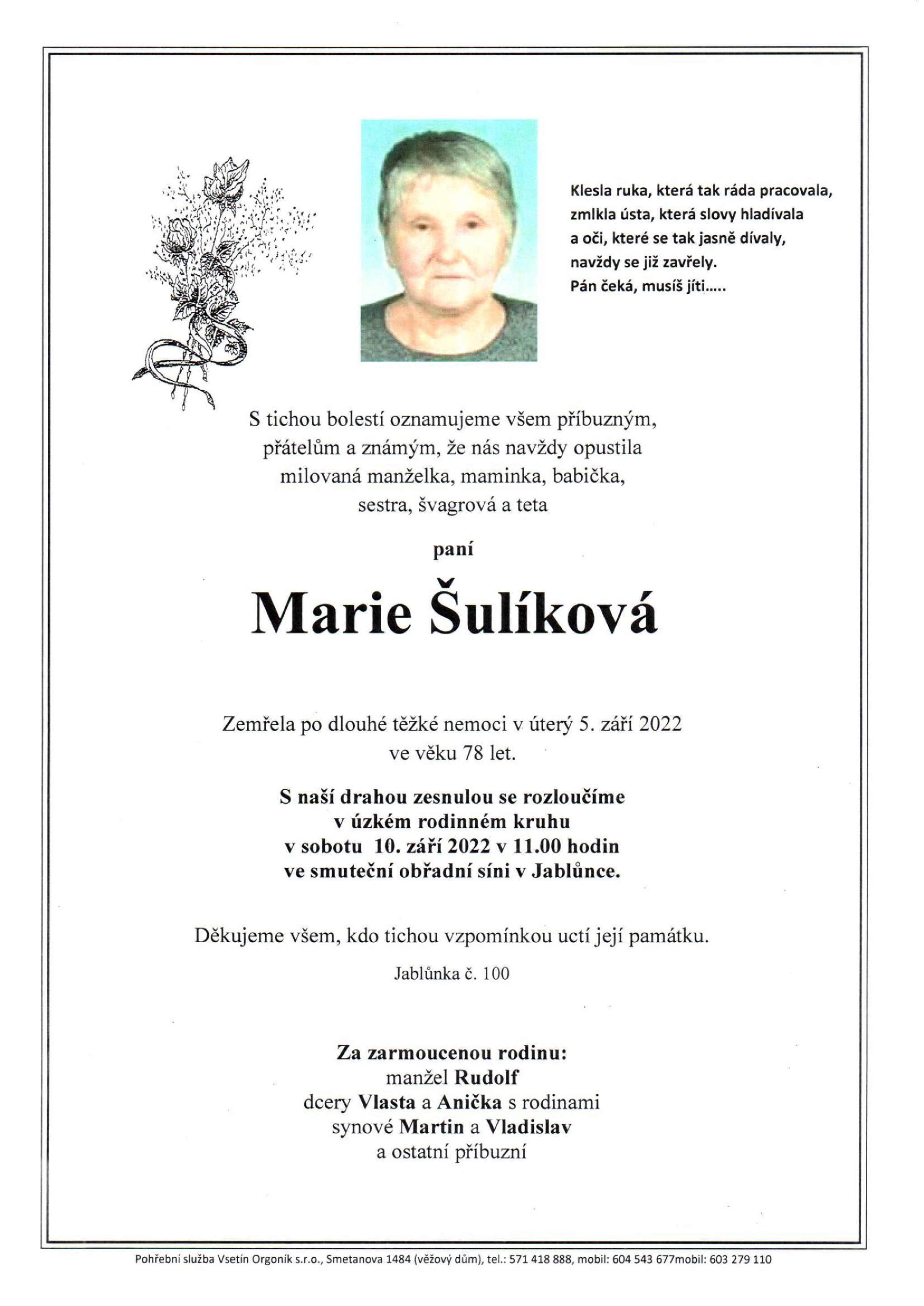 Marie Šulíková
