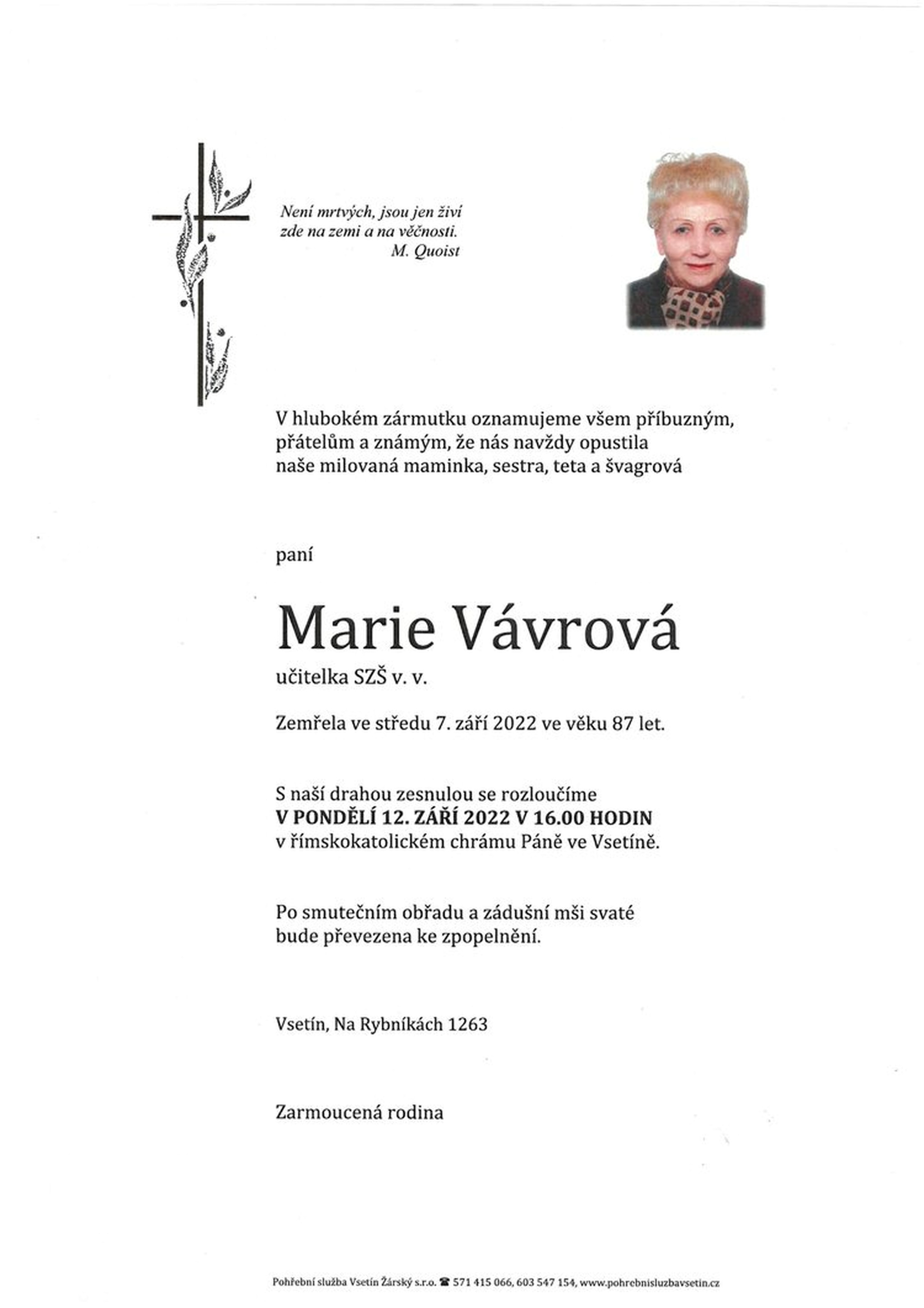 Marie Vávrová