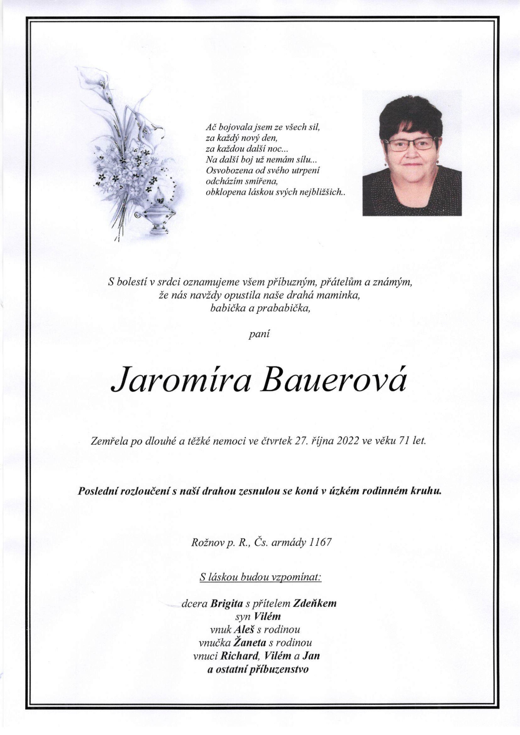 Jaromíra Bauerová