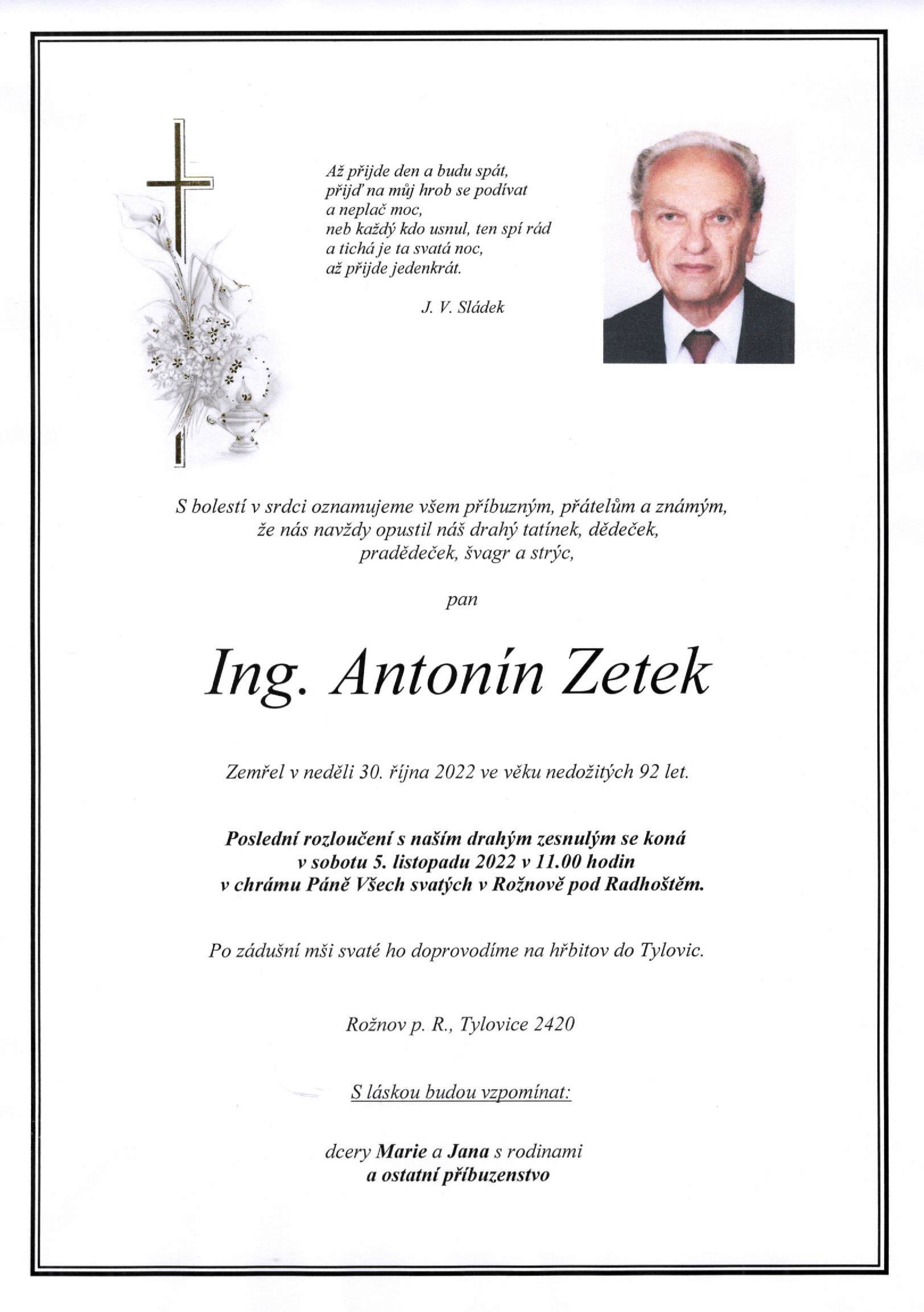 Ing. Antonín Zetek