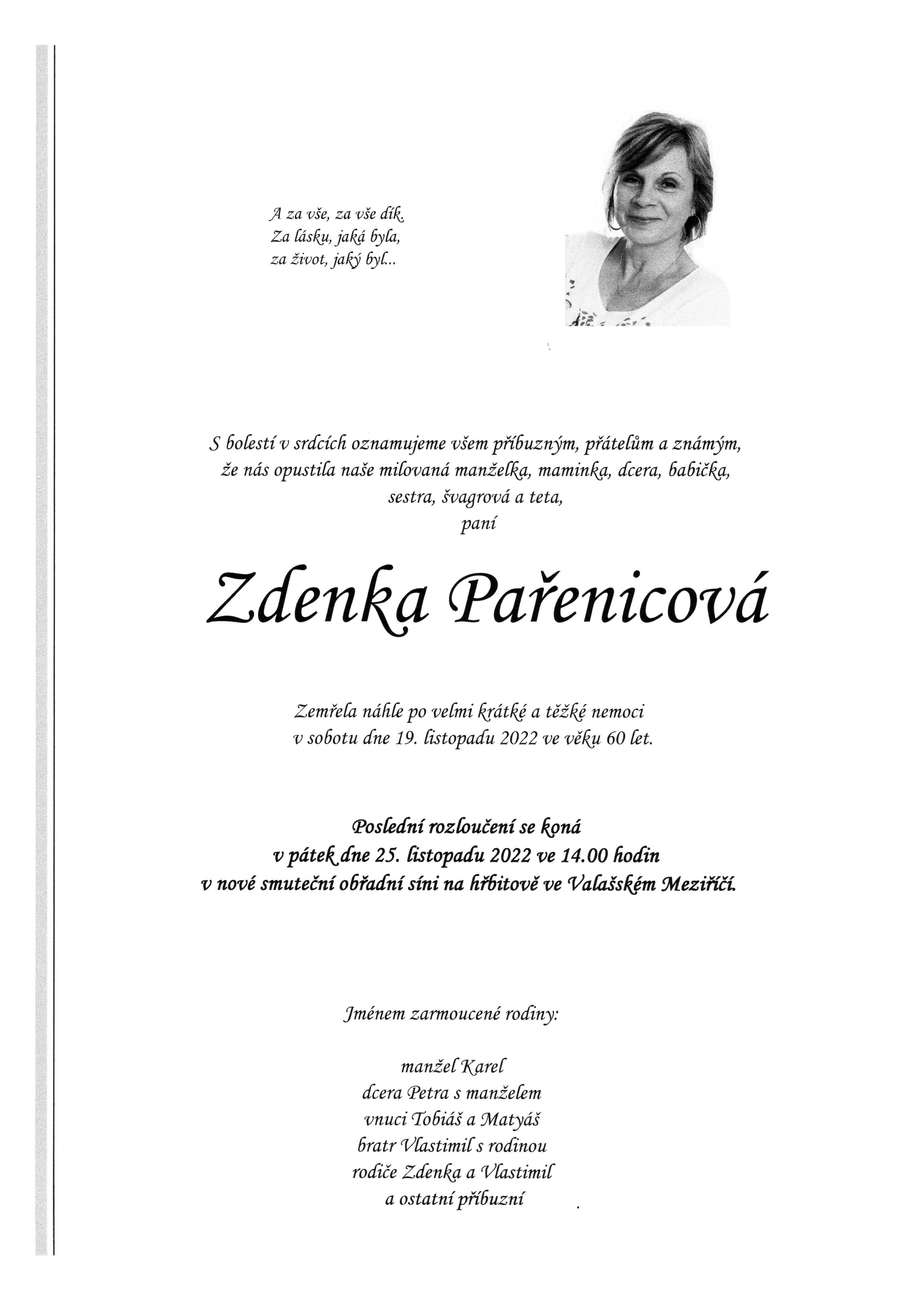 Zdenka Pařenicová