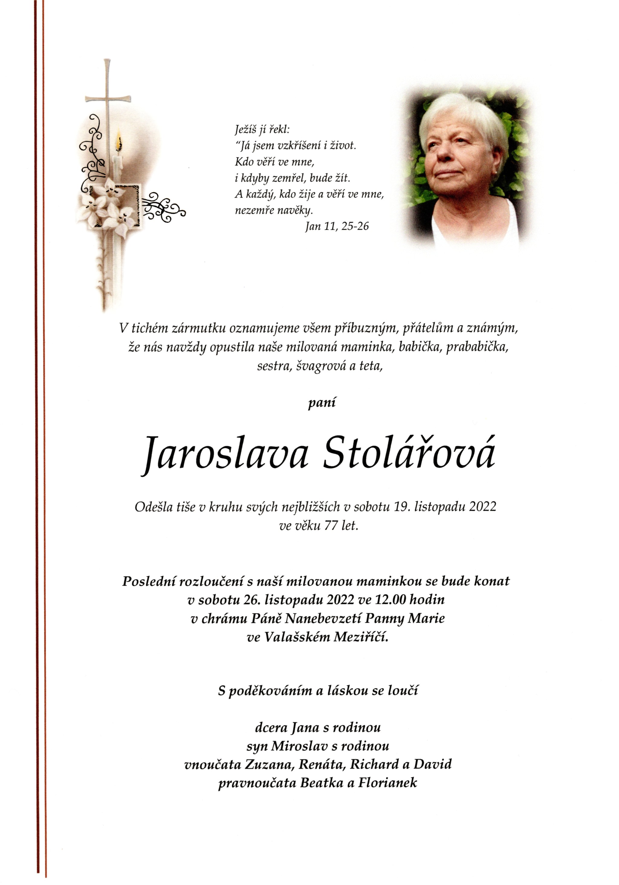 Jaroslava Stolářová