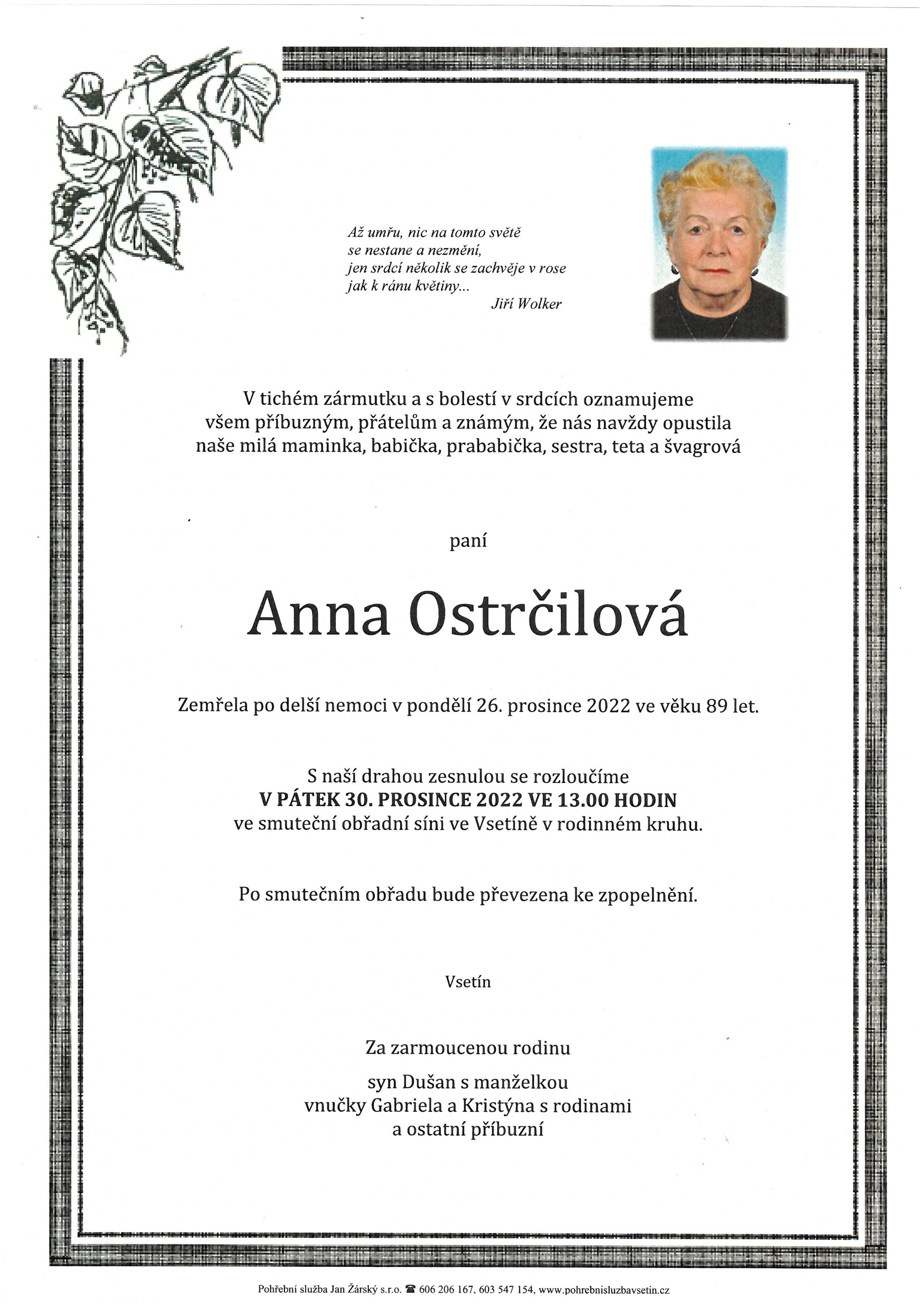 Anna Ostrčilová