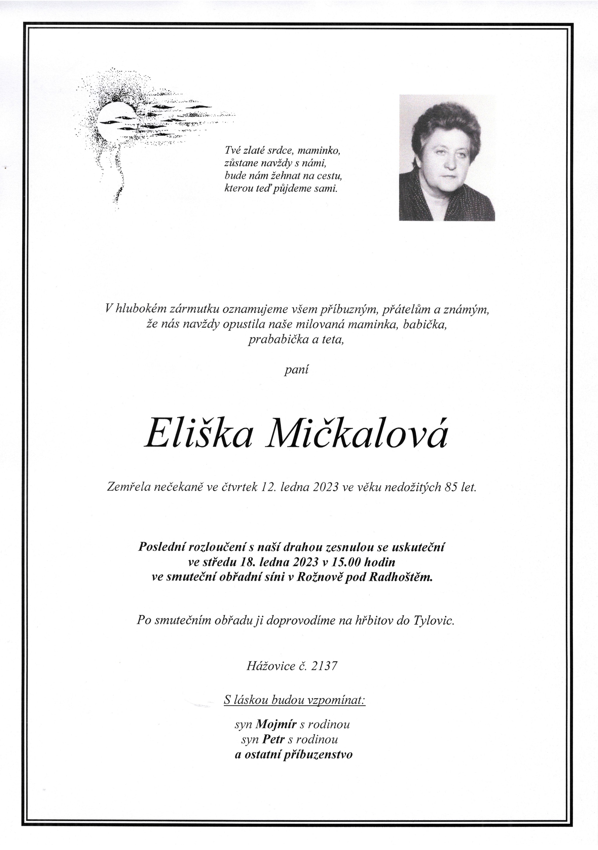 Eliška Mičkalová