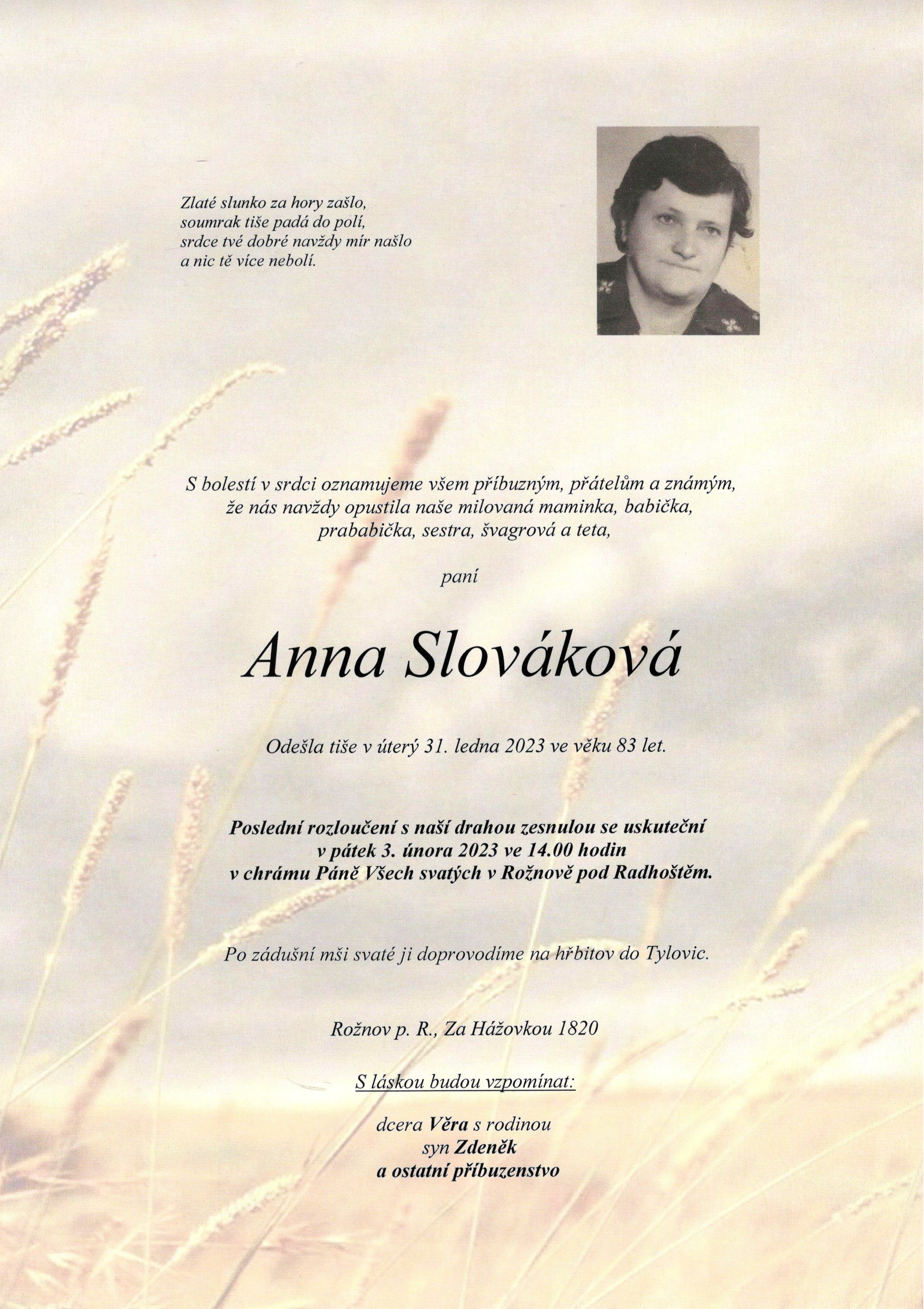 Anna Slováková