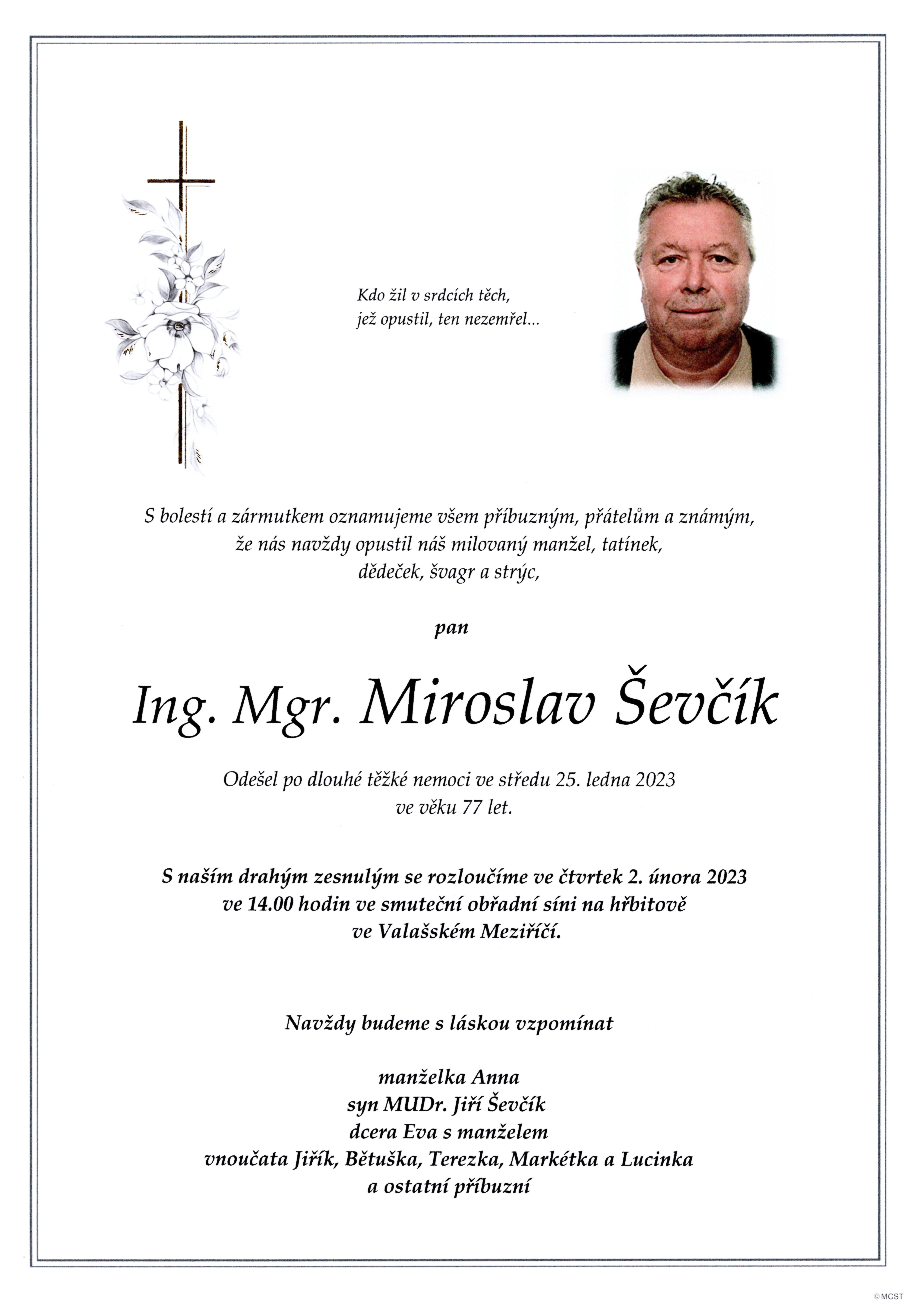 Ing. Mgr. Miroslav Ševčík