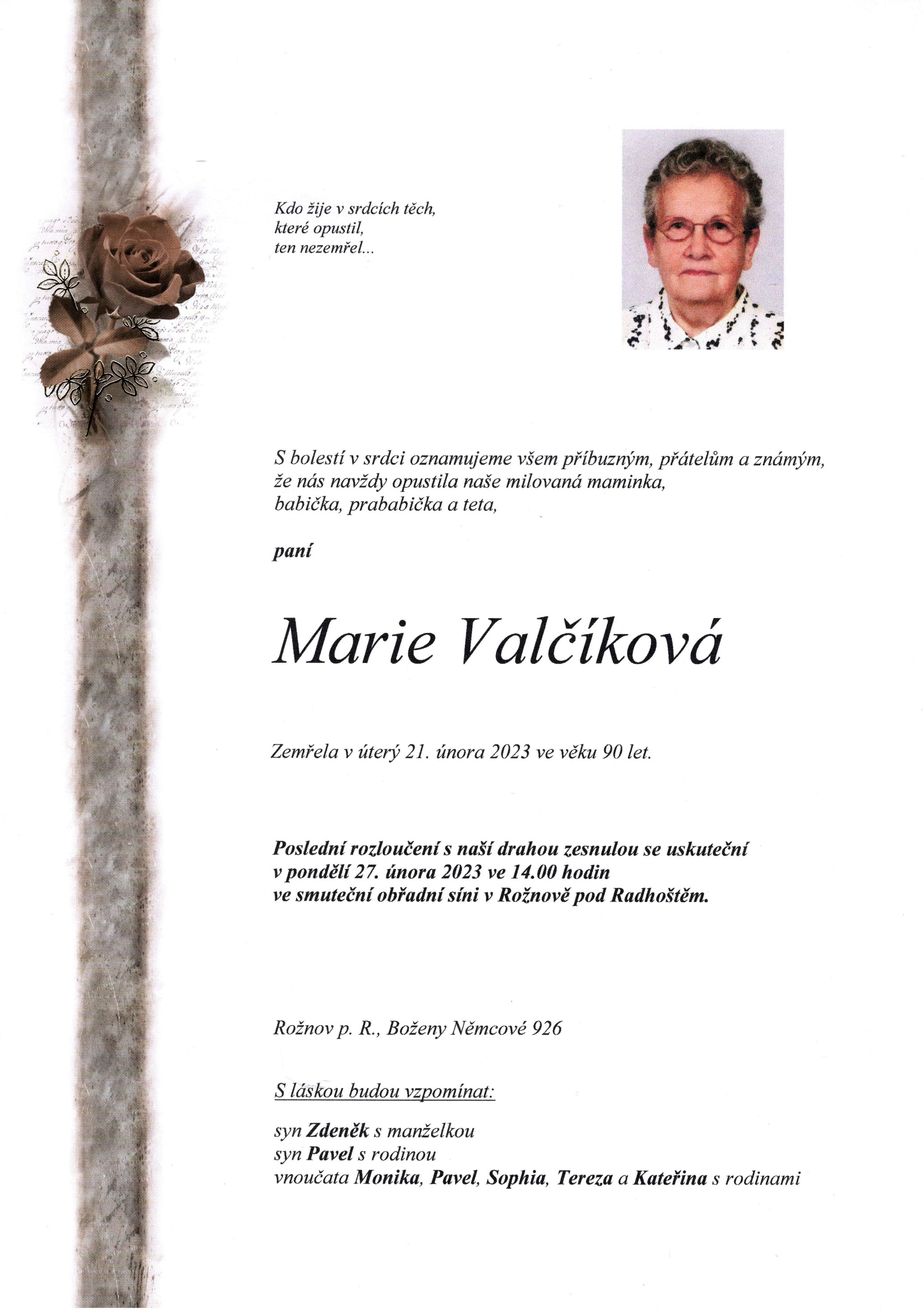 Marie Valčíková