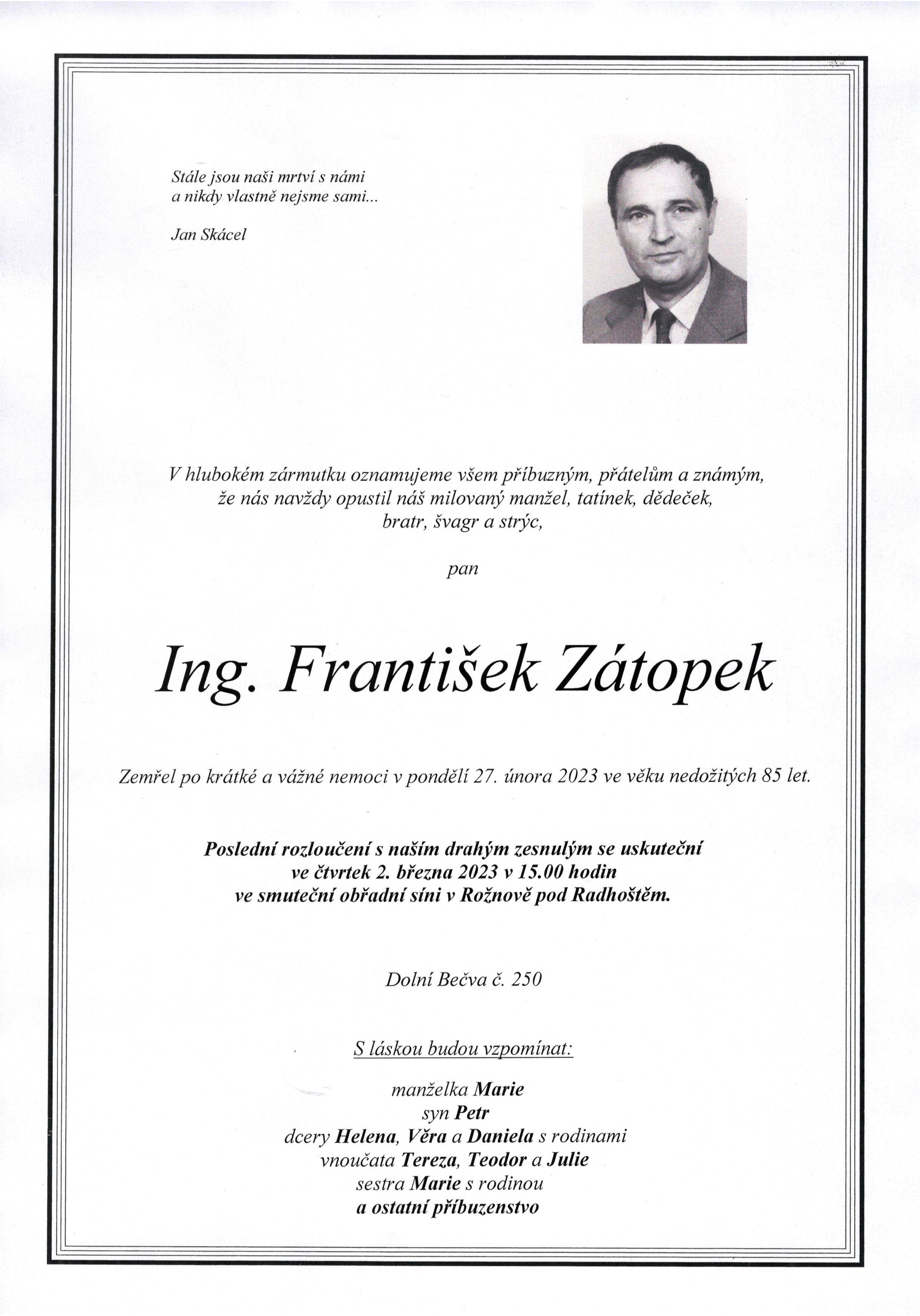Ing. František Zátopek