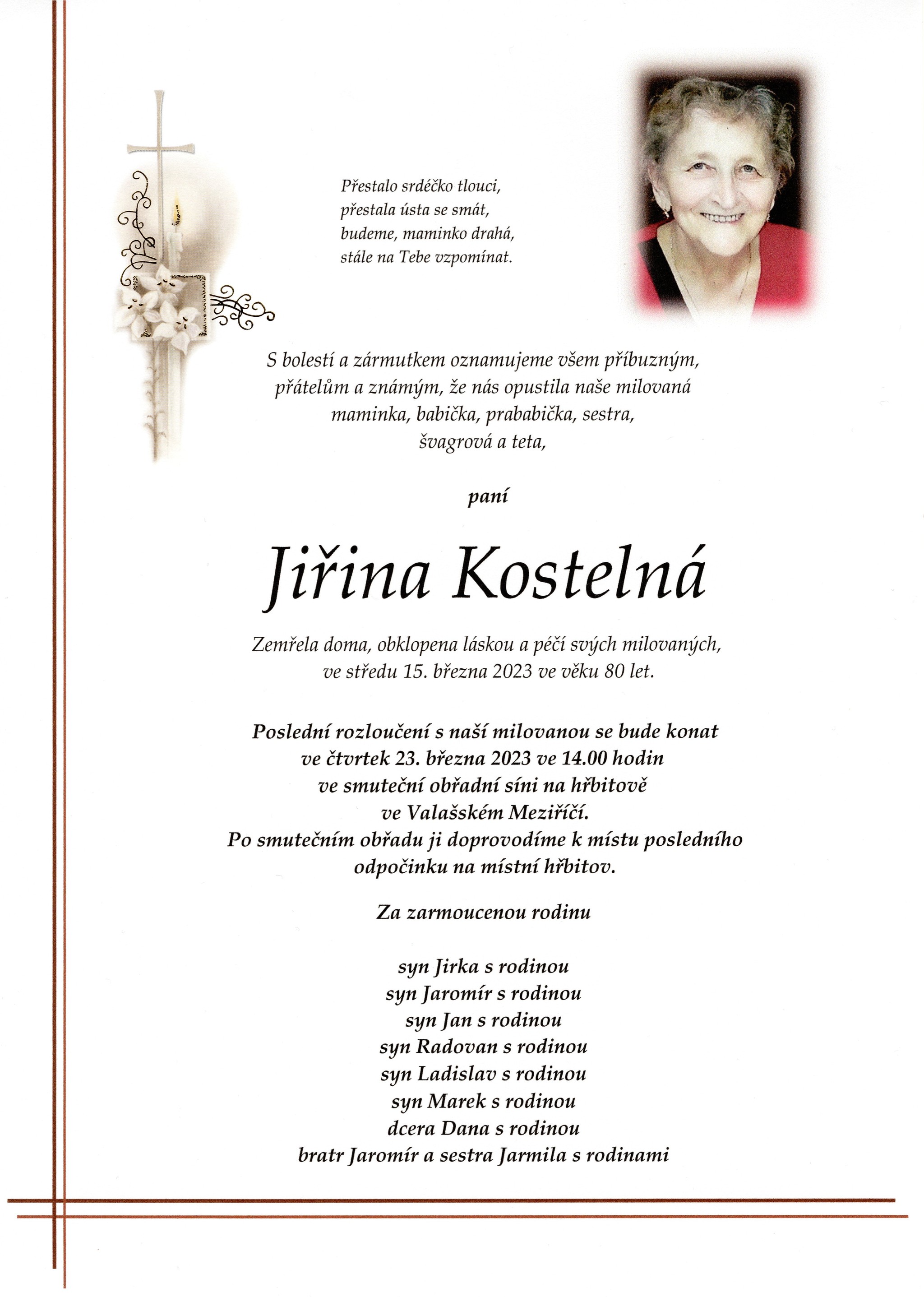 Jiřina Kostelná