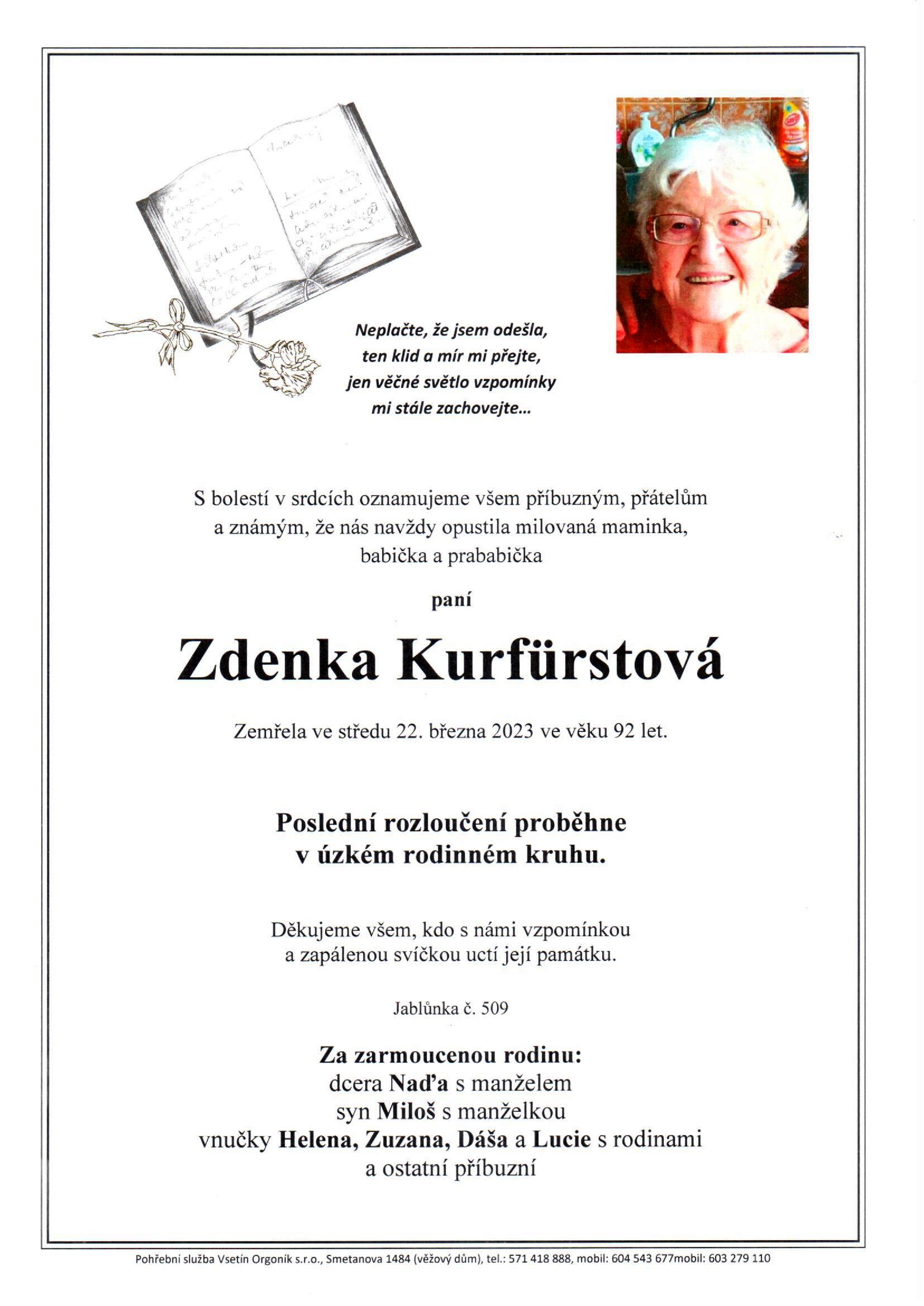 Zdenka Kurfürstová