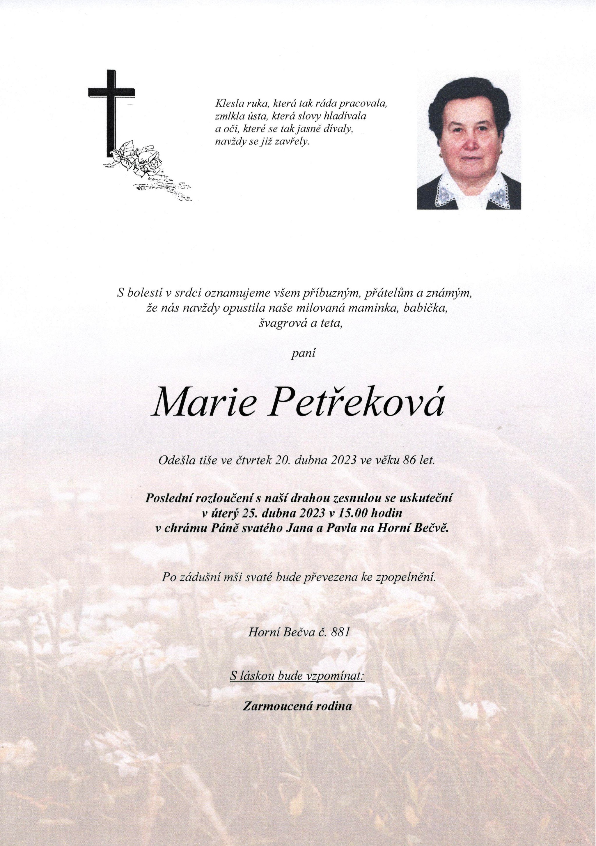 Marie Petřeková