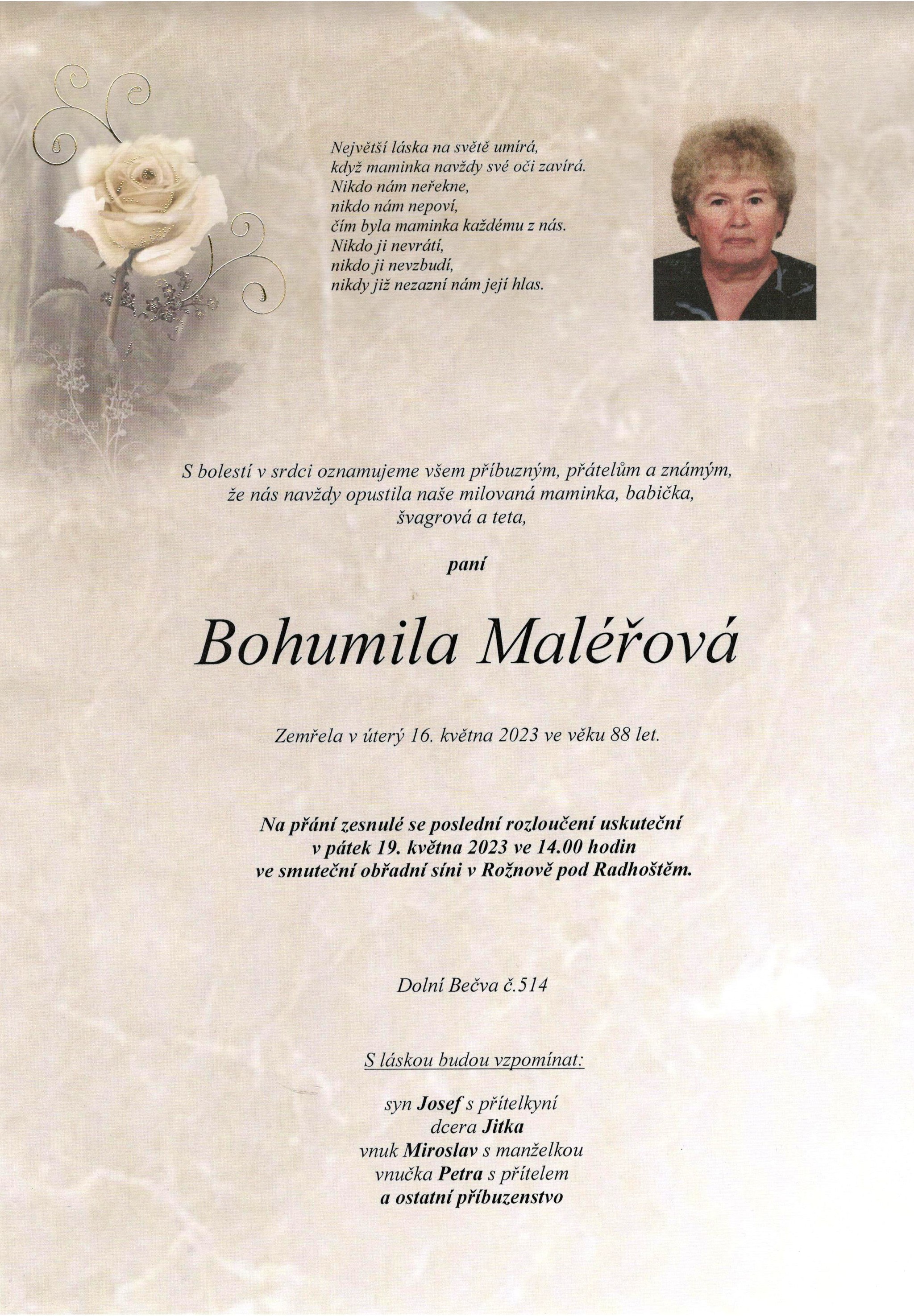 Bohumila Maléřová